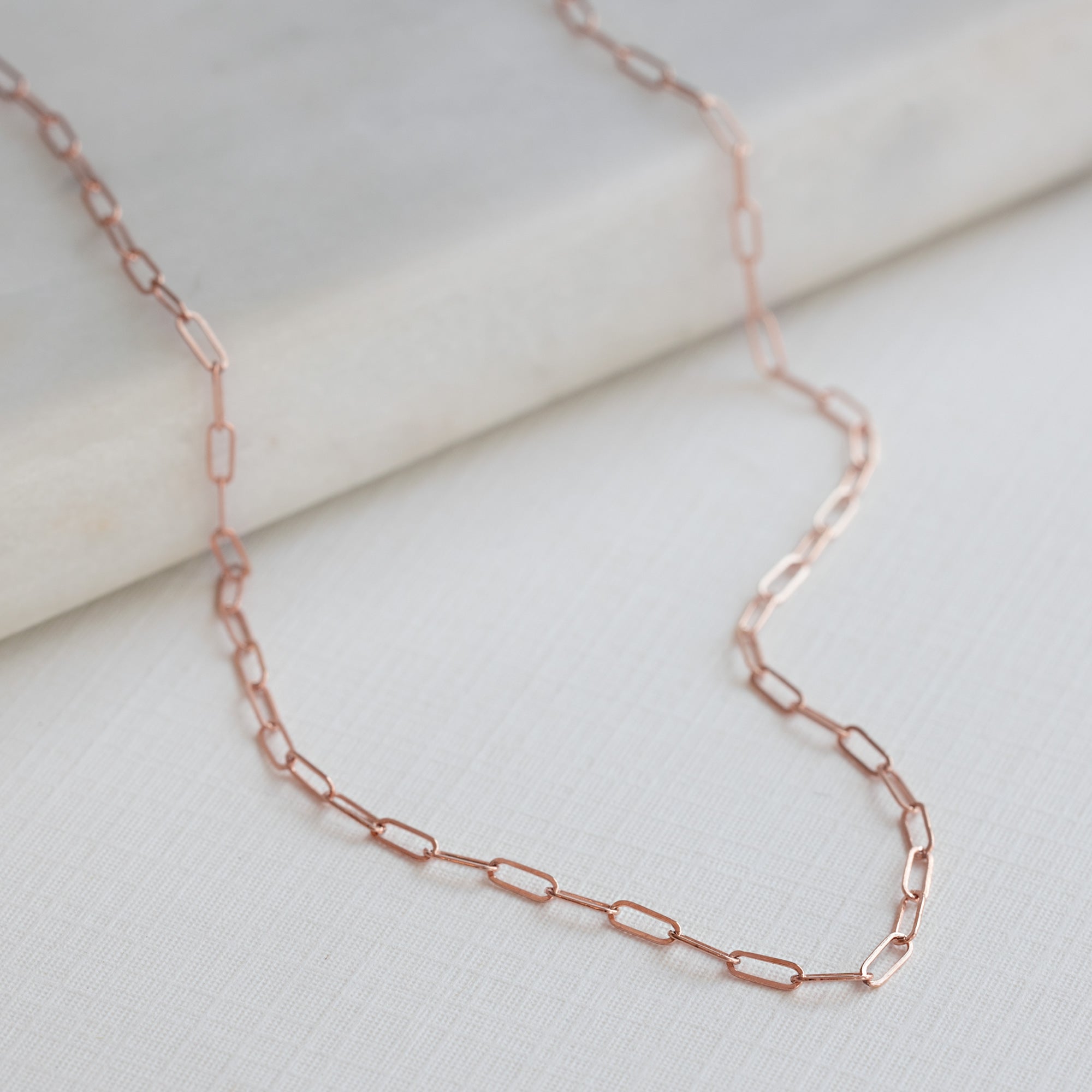 Alexis Russell Necklaces The Drawn Cable Link Chain Necklace | Yellow, Rose or White Gold