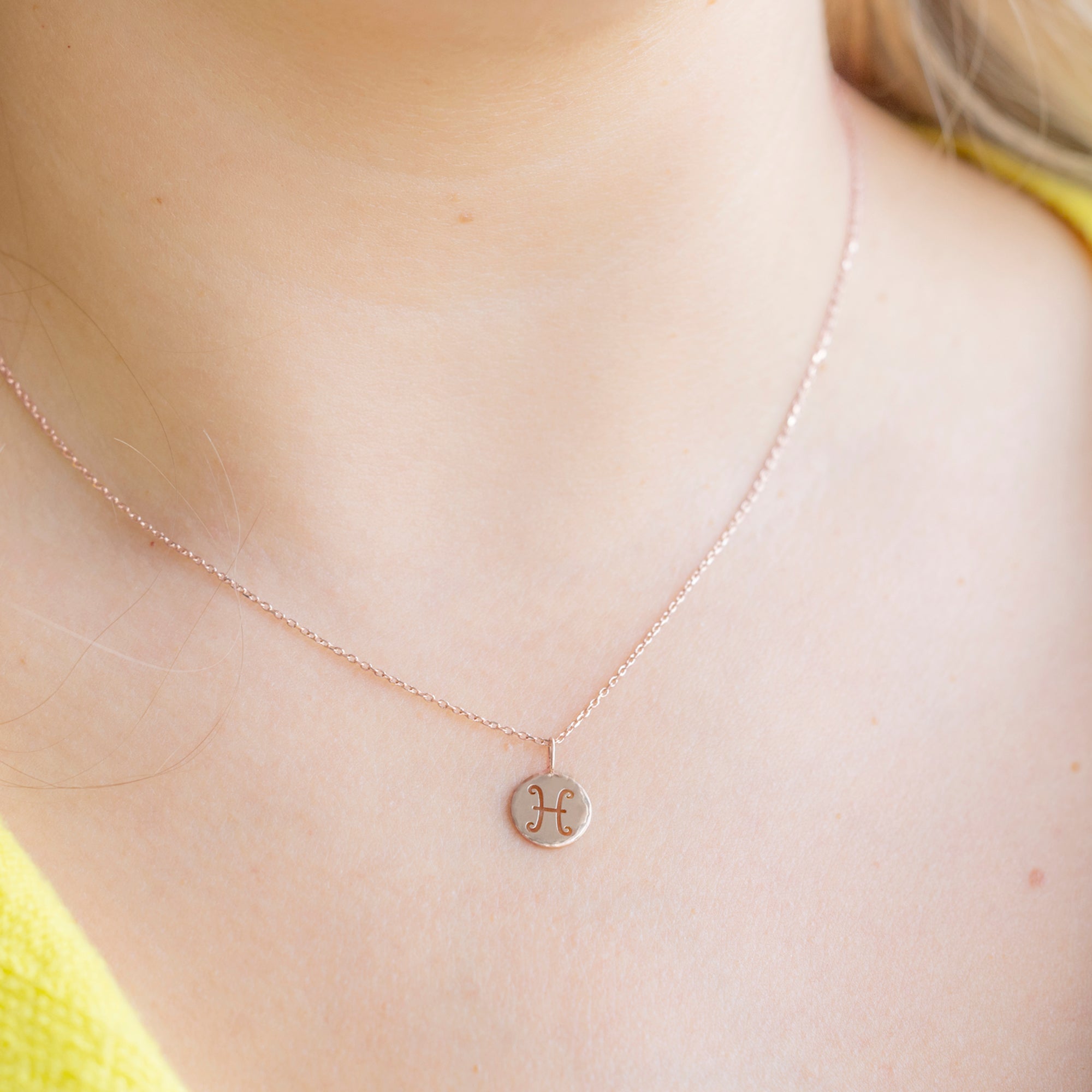 Alexis Russell Necklaces The Custom Zodiac Birthstone Charm Necklace | Rose Gold