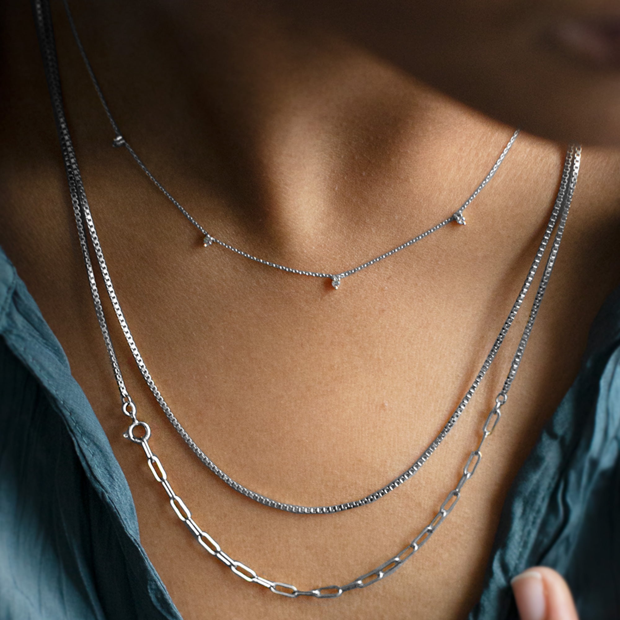 Alexis Russell Necklaces The 4-in-1 Cable Chain Necklace | Yellow, Rose, White or Sterling Silver