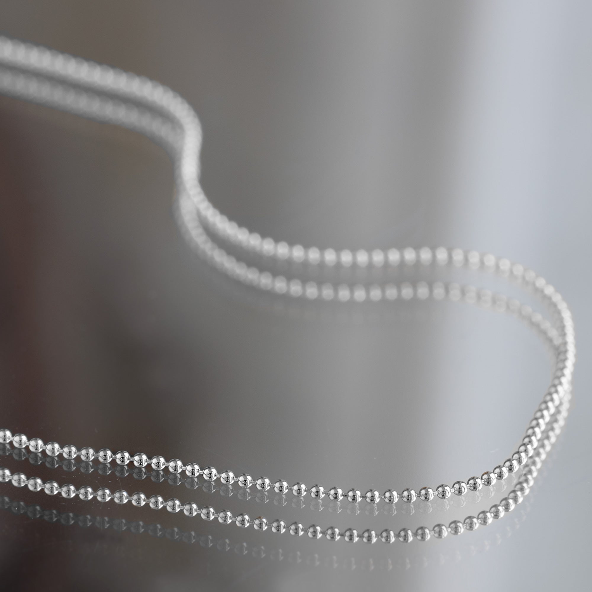 Alexis Russell Necklaces The Bead Chain Necklace | Yellow, Rose or White Gold