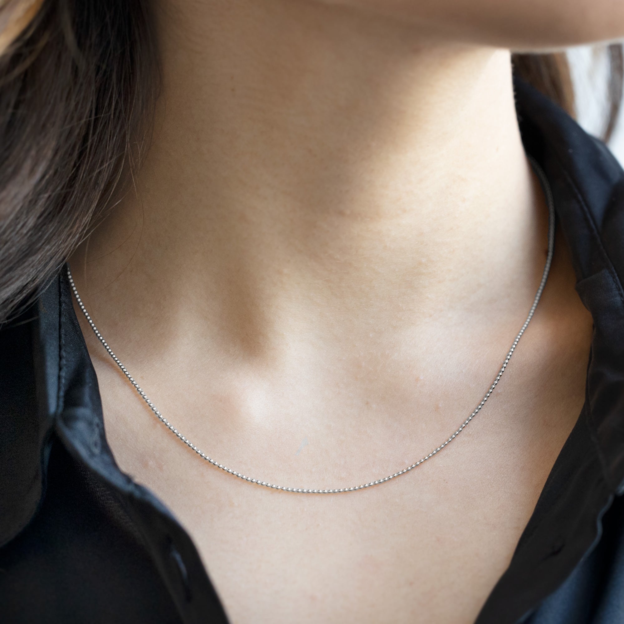 Alexis Russell Necklaces The Bead Chain Necklace | Yellow, Rose or White Gold
