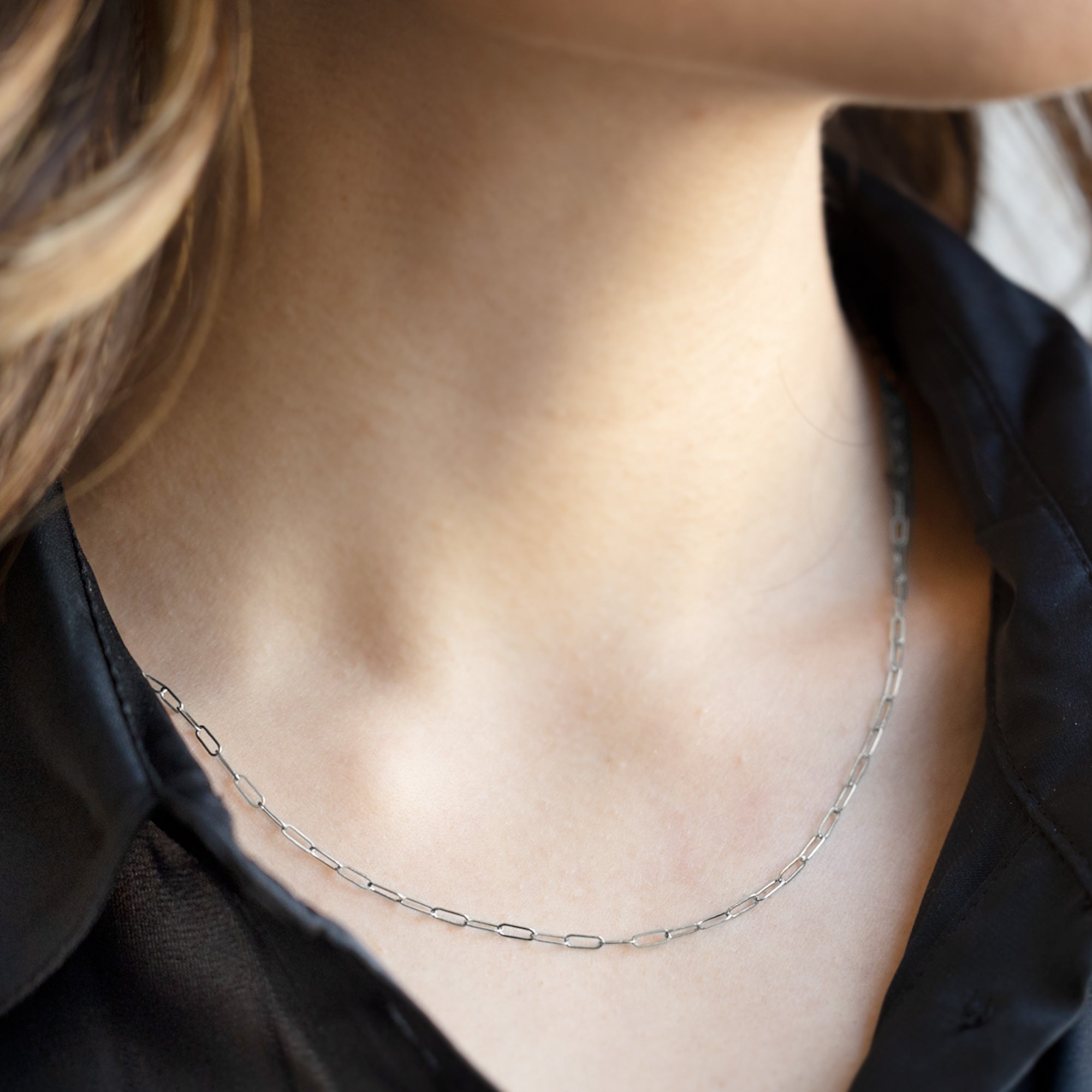 Alexis Russell Necklaces The Drawn Cable Link Chain Necklace | Yellow, Rose or White Gold