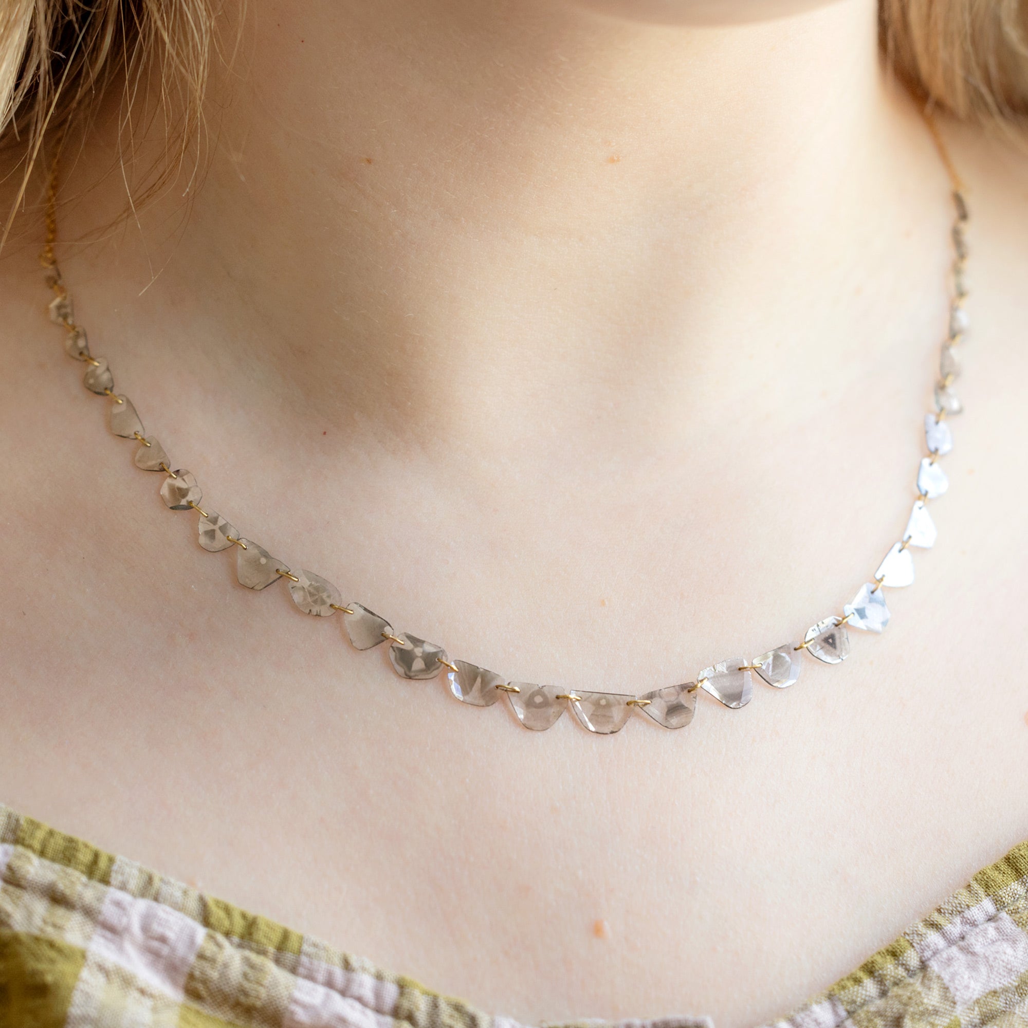 Alexis Russell Necklaces 2.8ct Salt and Pepper Diamond Slice Pennant Necklace | Yellow Gold