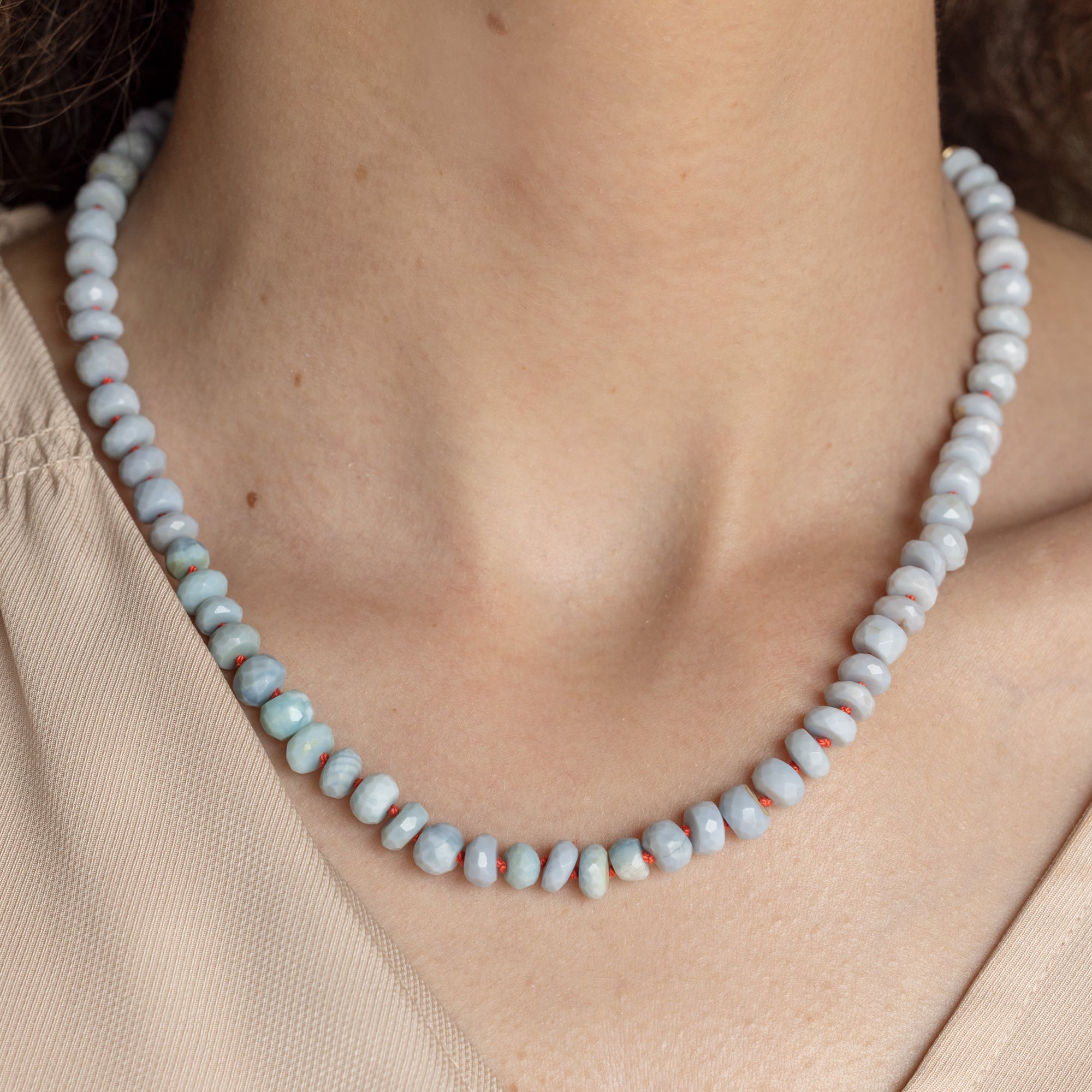Alexis Russell Necklaces Feeling Blue Beaded Blue Opal Necklace