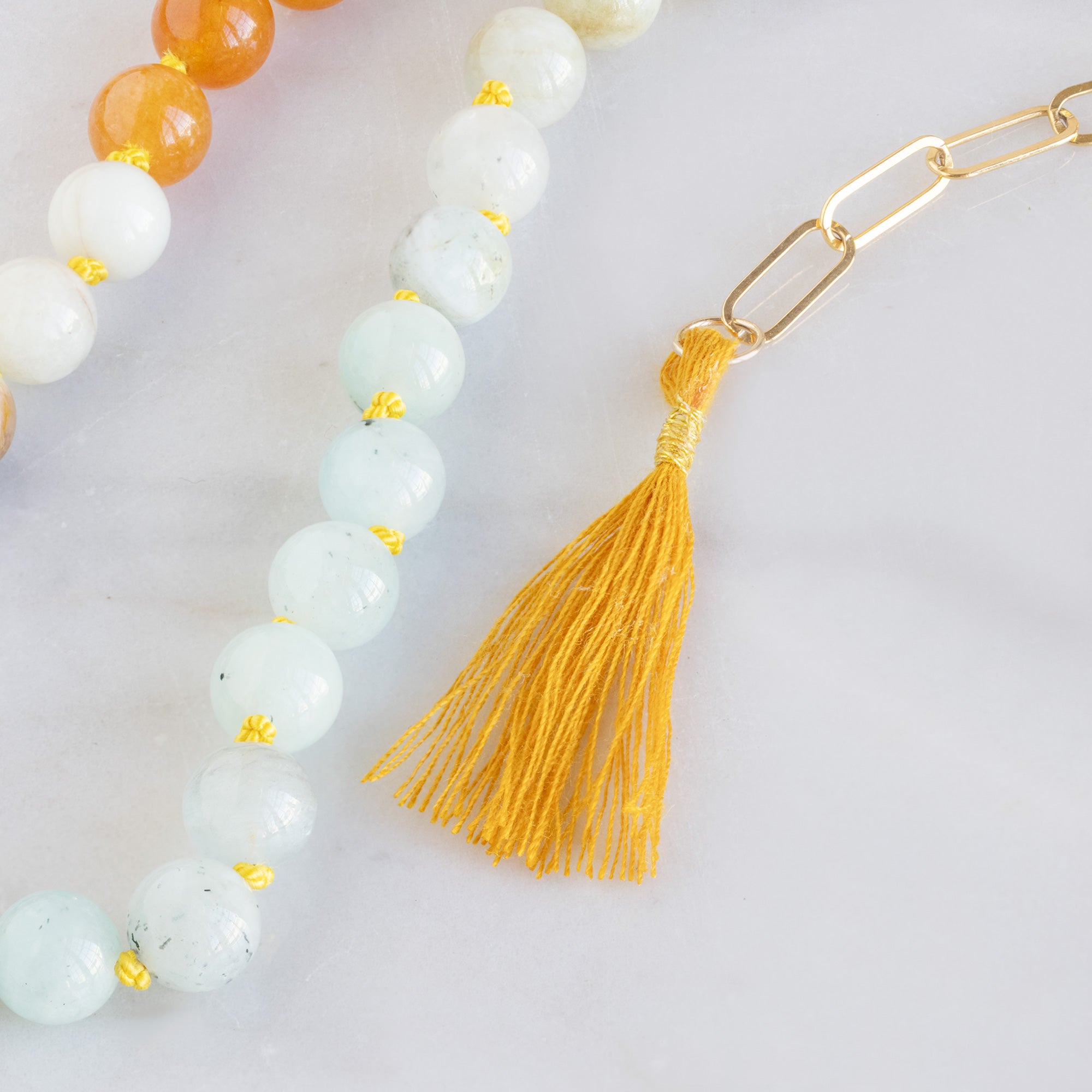 Alexis Russell Necklaces Found Objects Beaded Gemstone Necklace