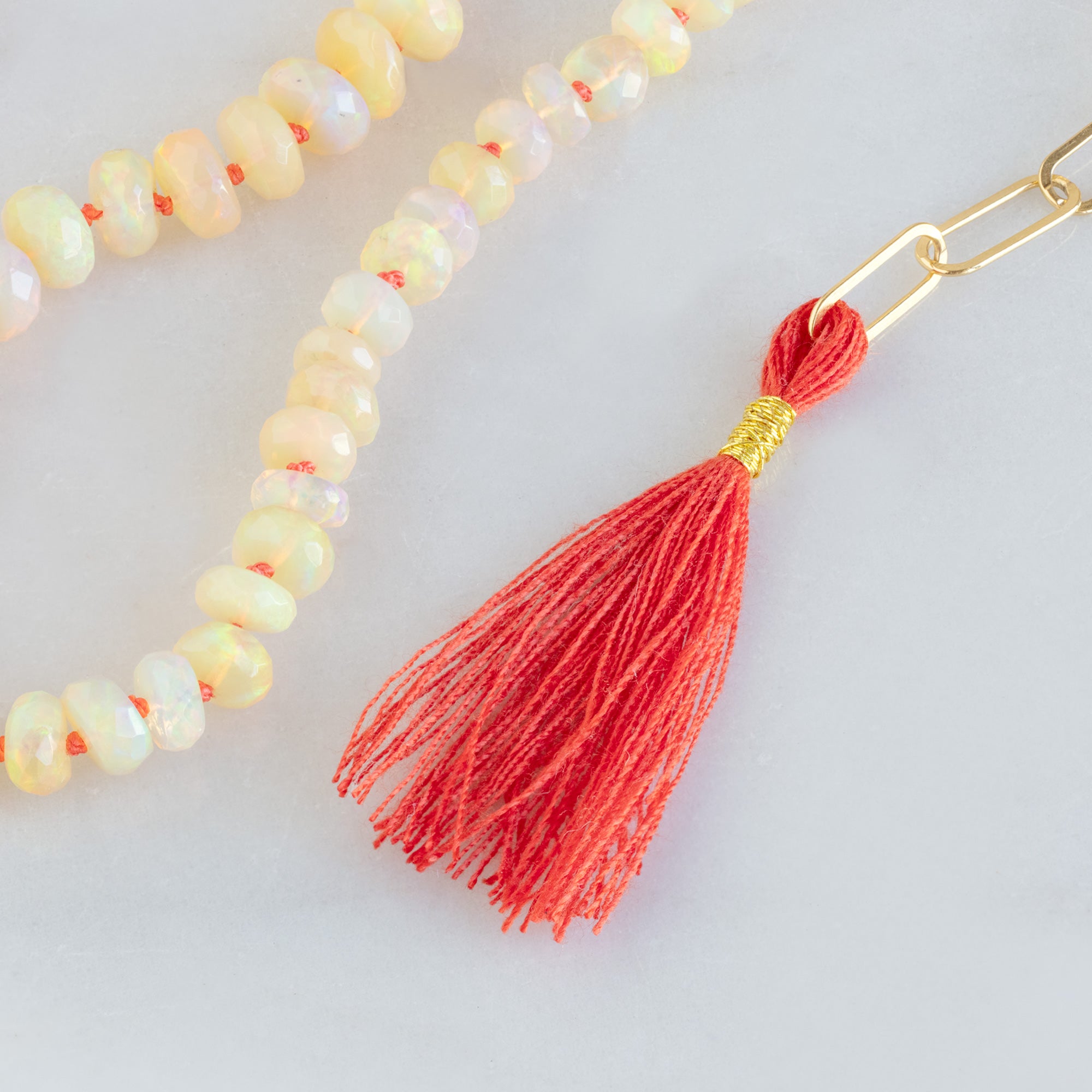 Alexis Russell Necklaces Stay Golden Beaded Yellow Opal Necklace