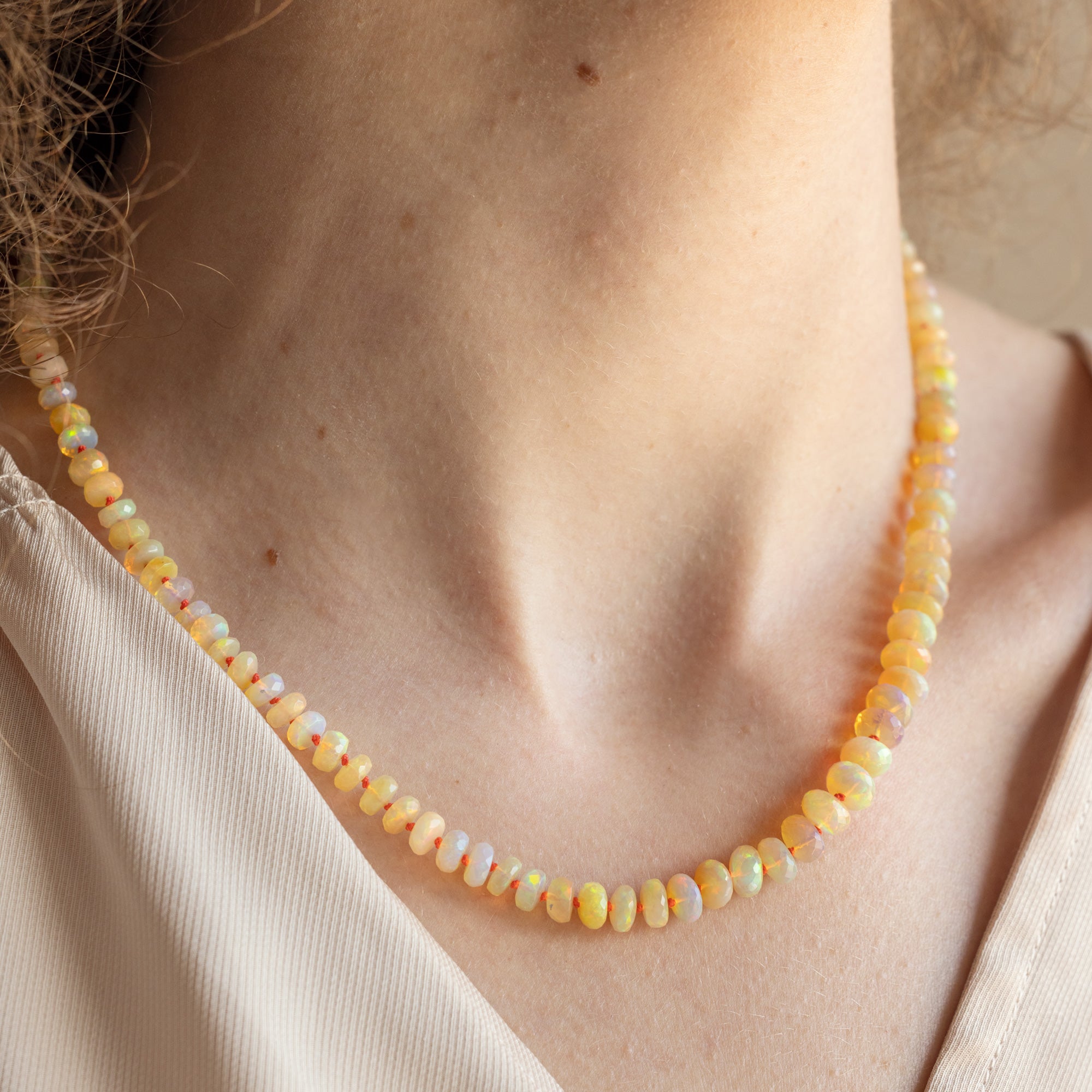 Alexis Russell Necklaces Stay Golden Beaded Yellow Opal Necklace