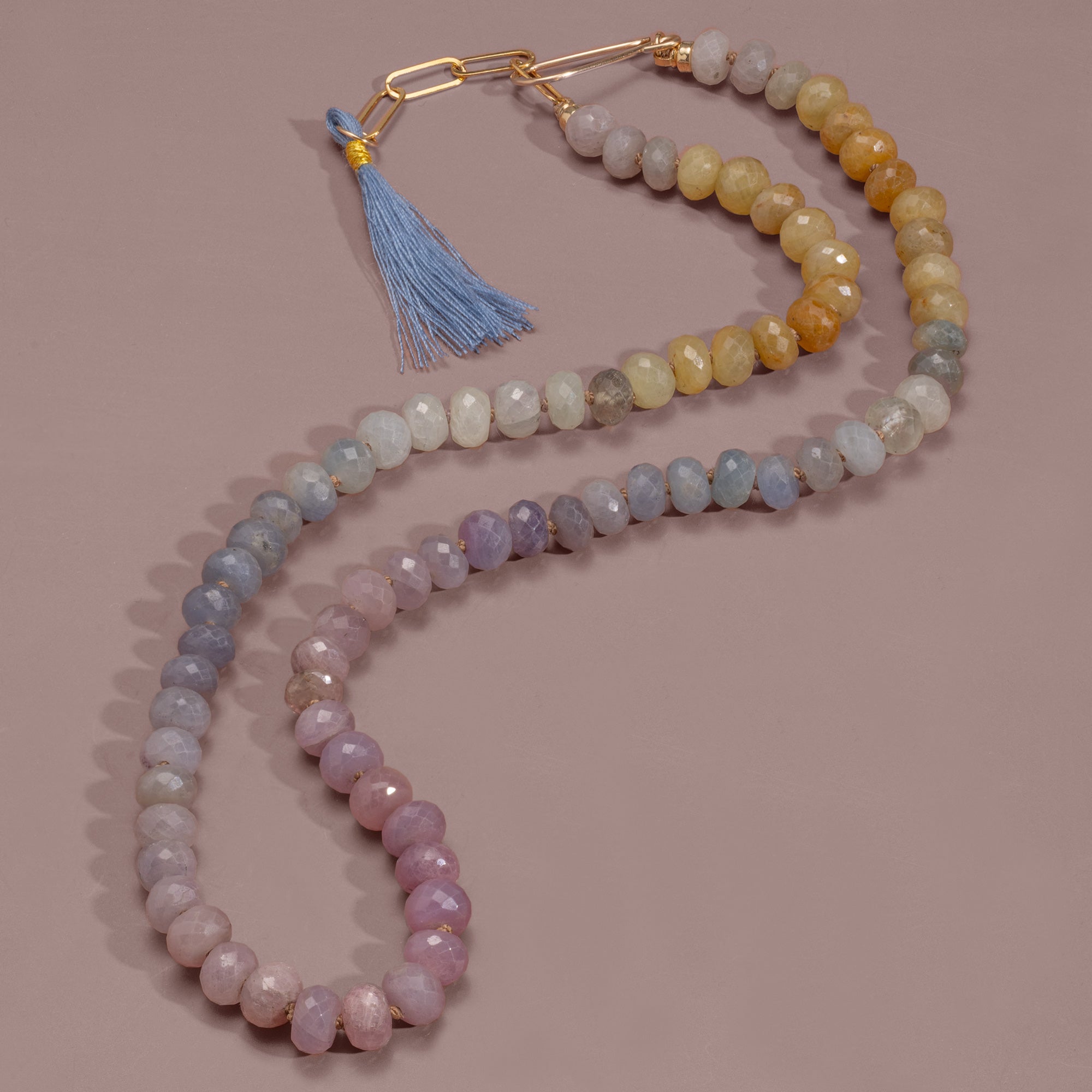 Alexis Russell Necklaces Rainbow Sapphire Candy Beaded Necklace