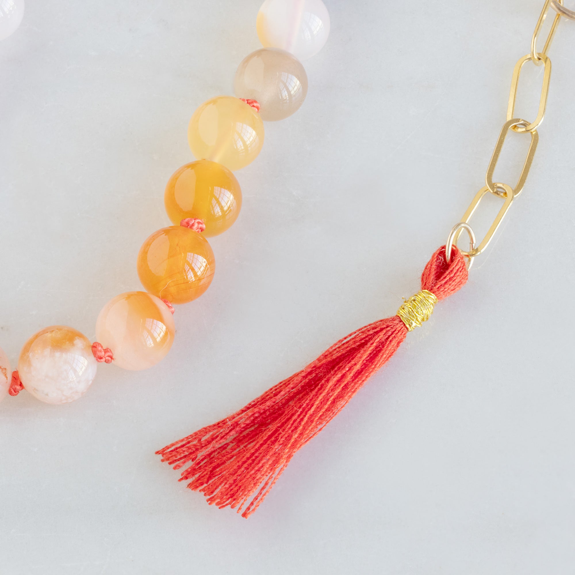 Alexis Russell Necklaces The Sunset With You Beaded Gemstone Necklace