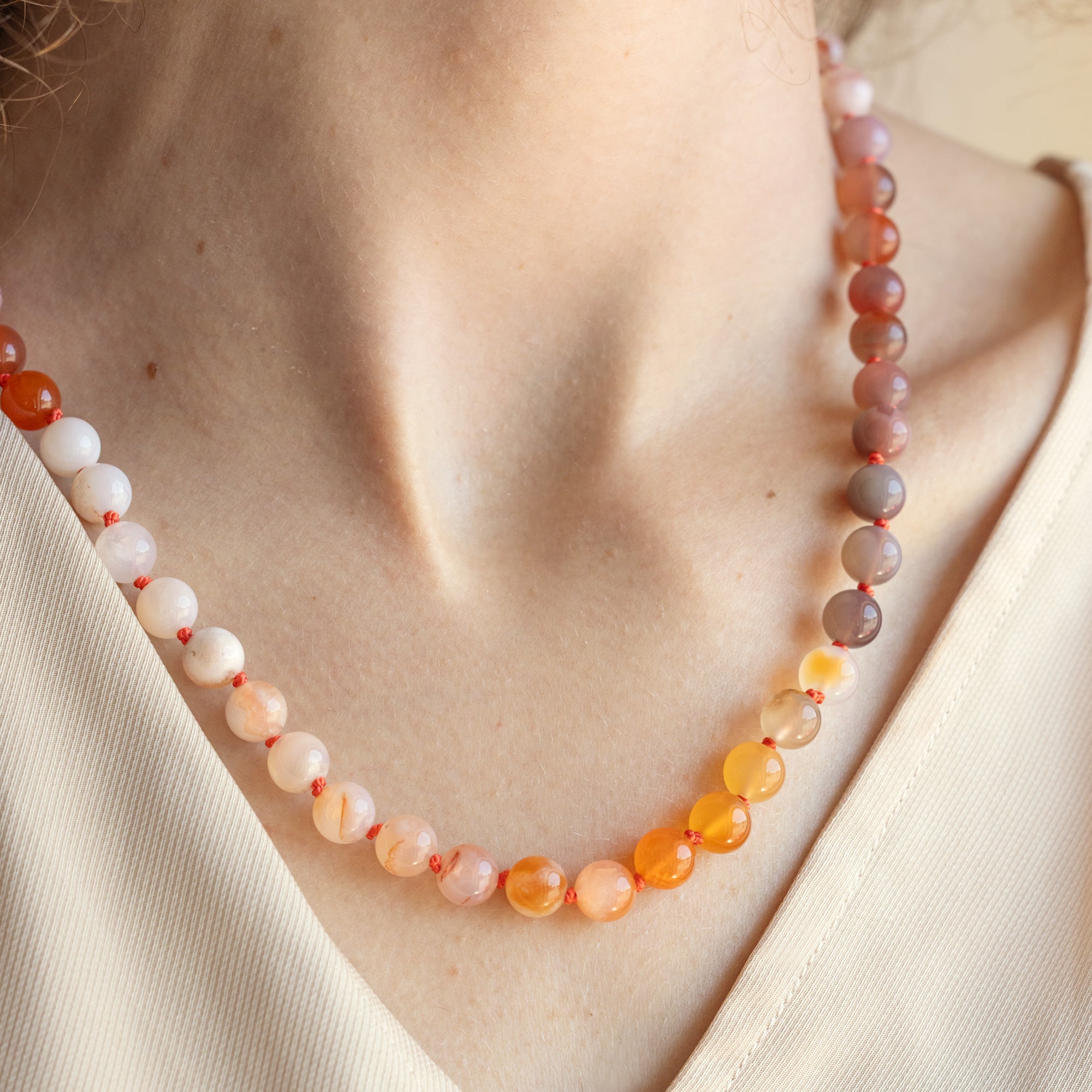 Alexis Russell Necklaces The Sunset With You Beaded Gemstone Necklace