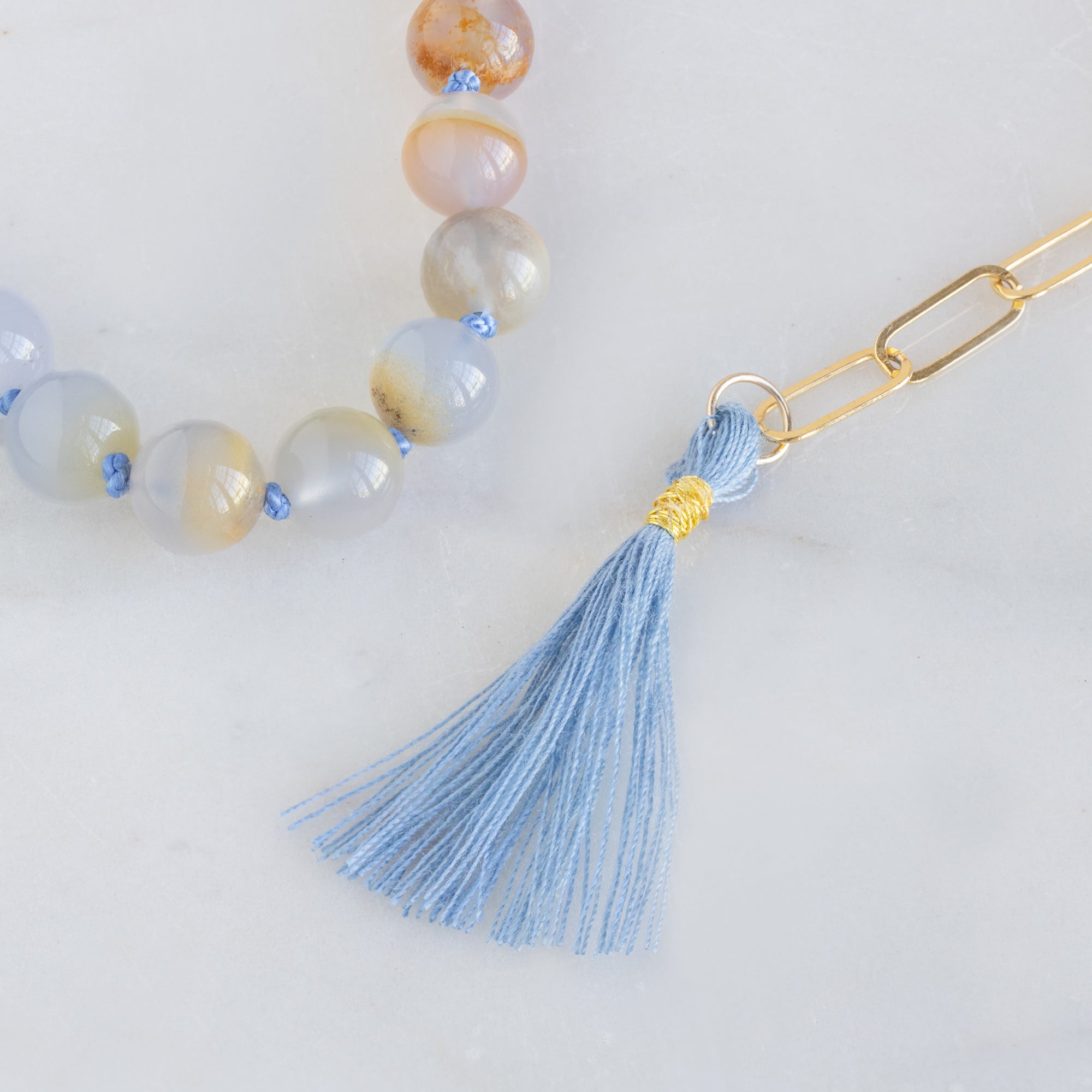 Alexis Russell Necklaces Beach Day Beaded Chalcedony Necklace