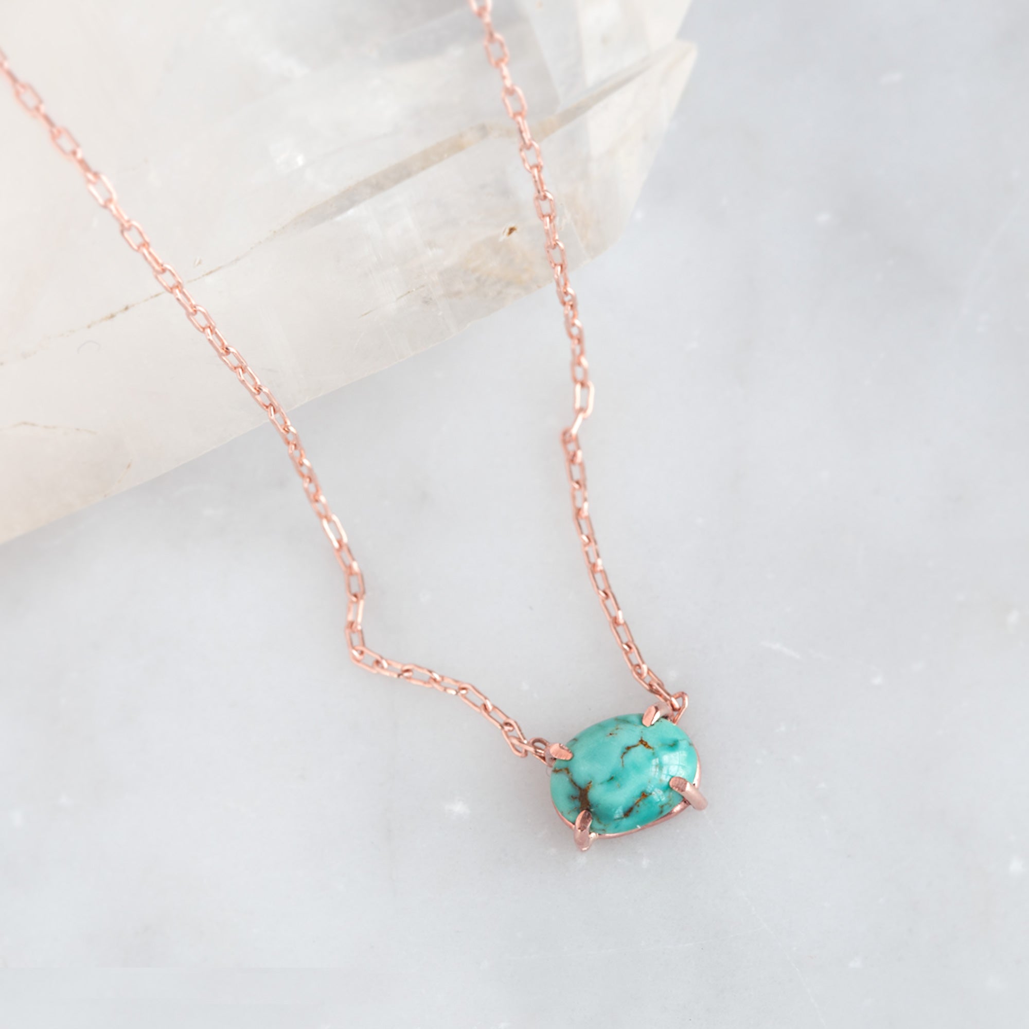 Alexis Russell Necklaces The Turquoise Necklace | Yellow, Rose or Sterling Silver