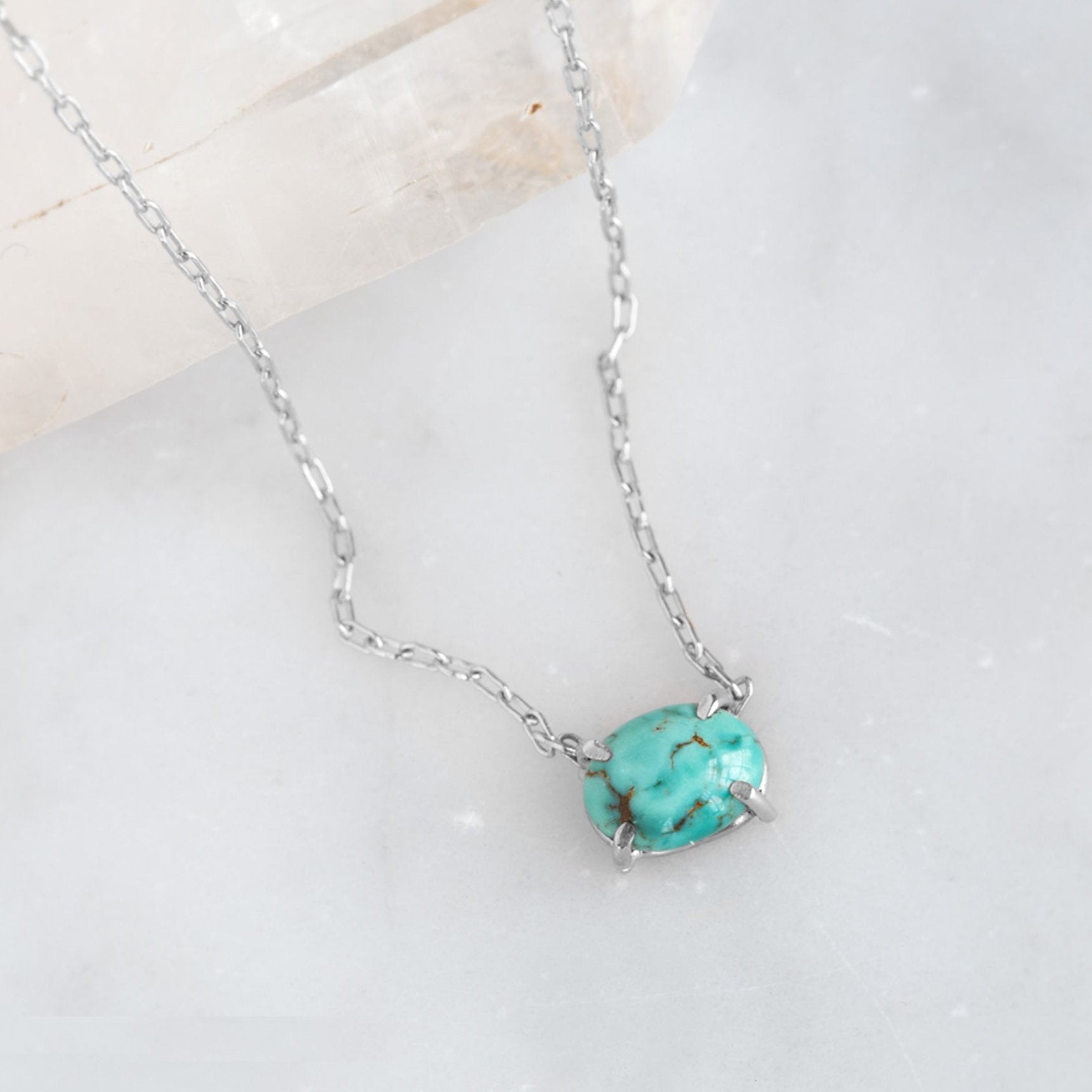 Alexis Russell Necklaces The Turquoise Necklace | Yellow, Rose or Sterling Silver
