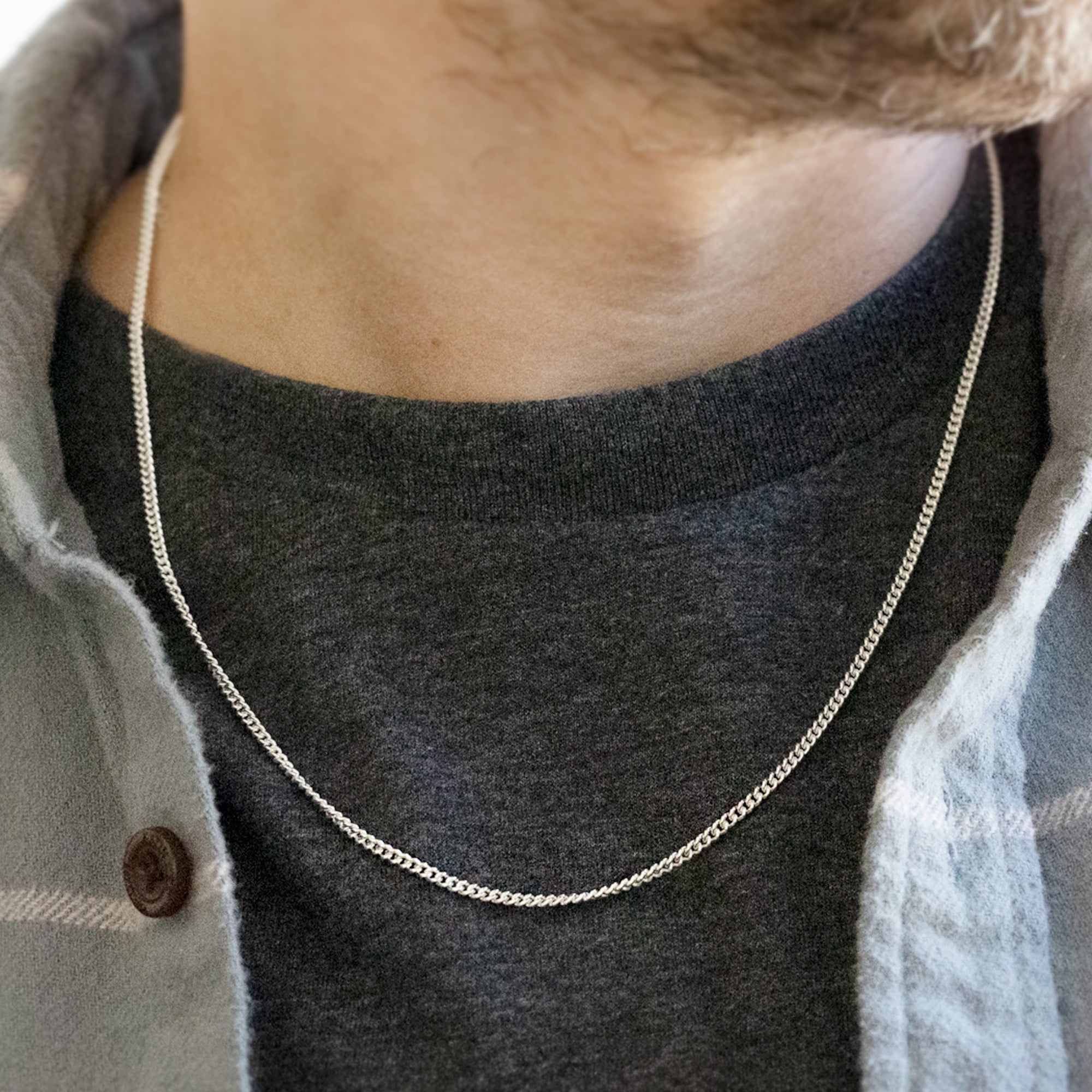 Alexis Russell Necklaces The Men's Curb Chain Necklace | Sterling Silver