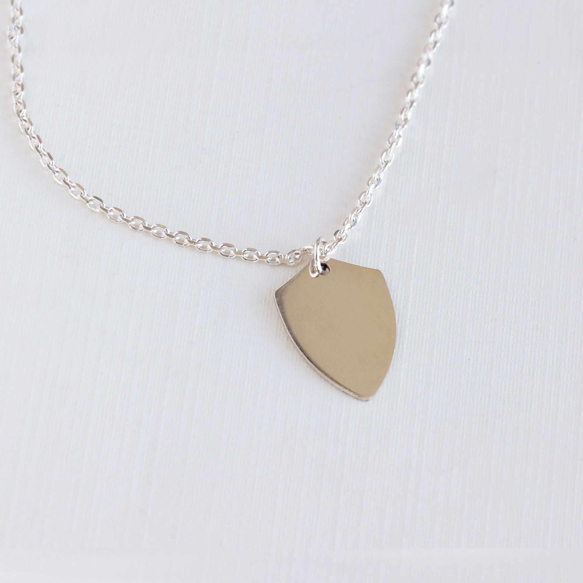 Alexis Russell Necklaces The Personalized Shield Pendant Necklace | Sterling Silver