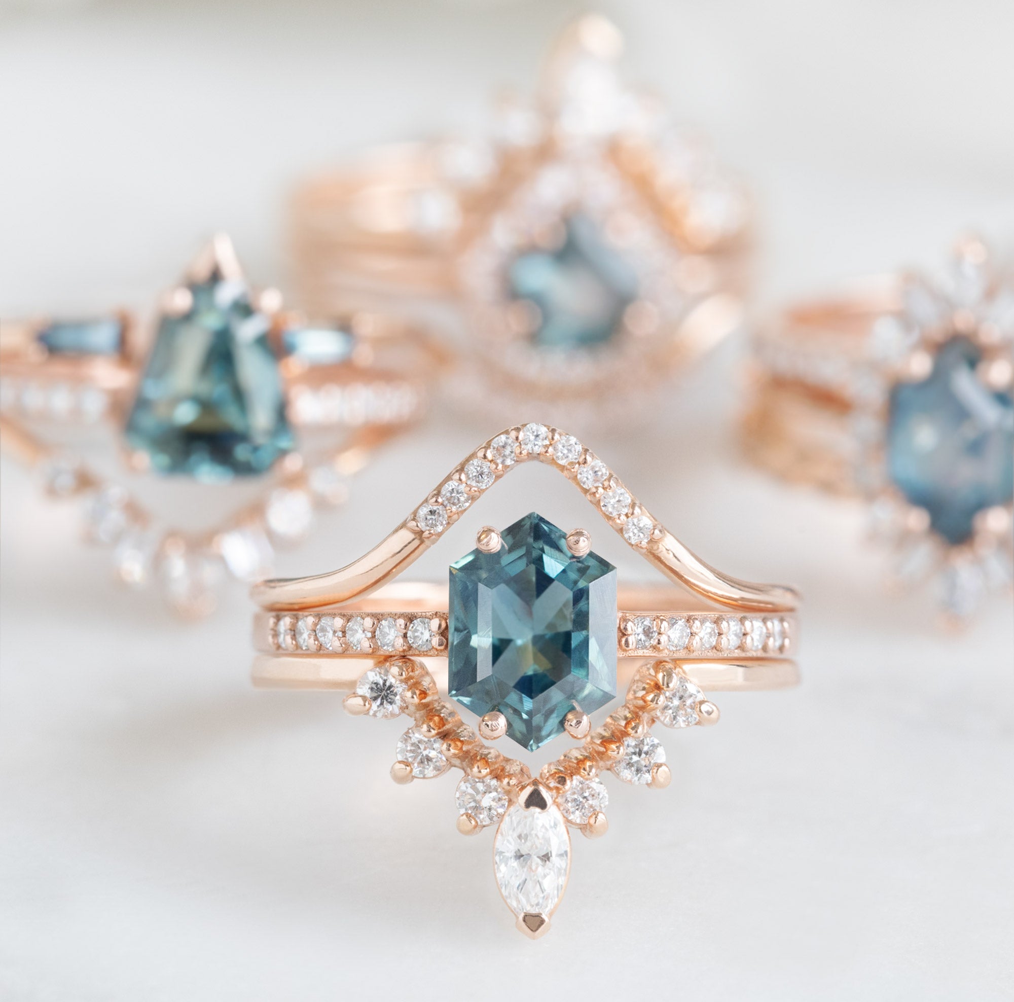 Alexis Russell Custom Diamond Ring Design Your Own Custom | Blue Sapphire Engagement Ring