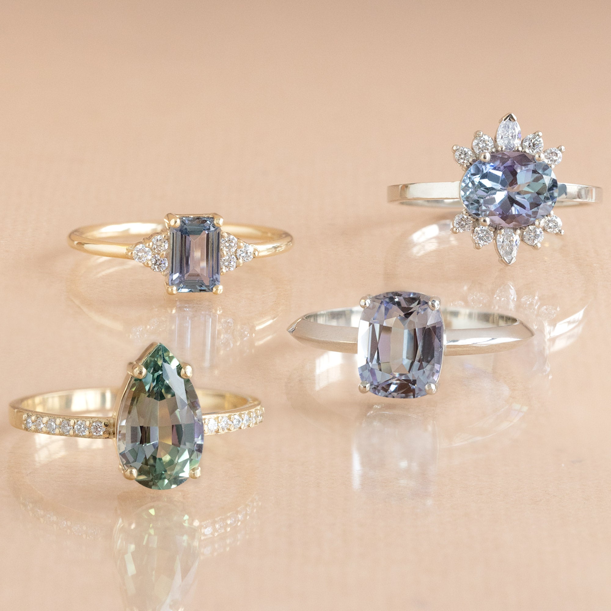 Alexis Russell Custom Diamond Ring Design Your Own Custom | Tanzanite Engagement Ring