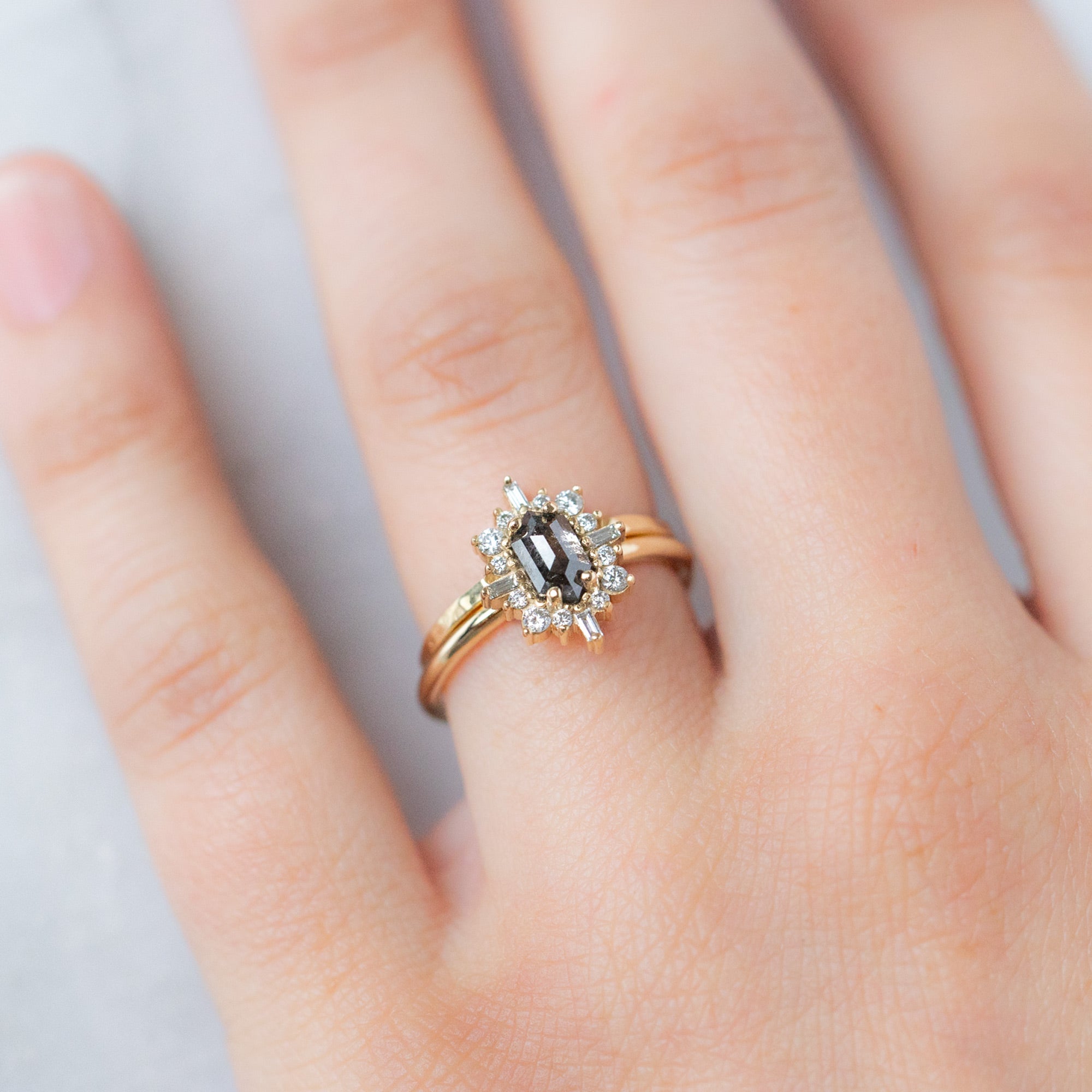 Alexis Russell Wedding Bands The Hammered Gold Stacking Band | Yellow, Rose or White Gold