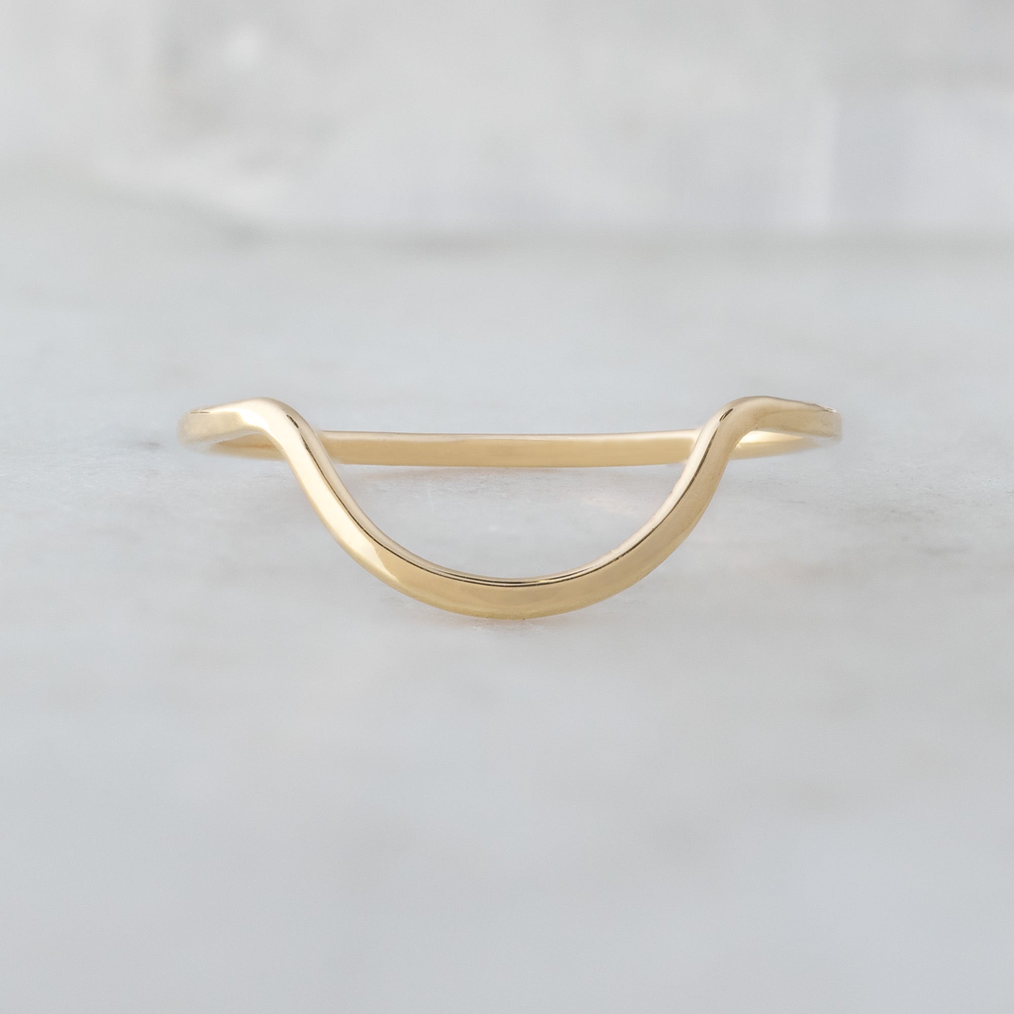 Alexis Russell Wedding Bands The Gold Arc Stacking Band | Yellow, Rose or White Gold