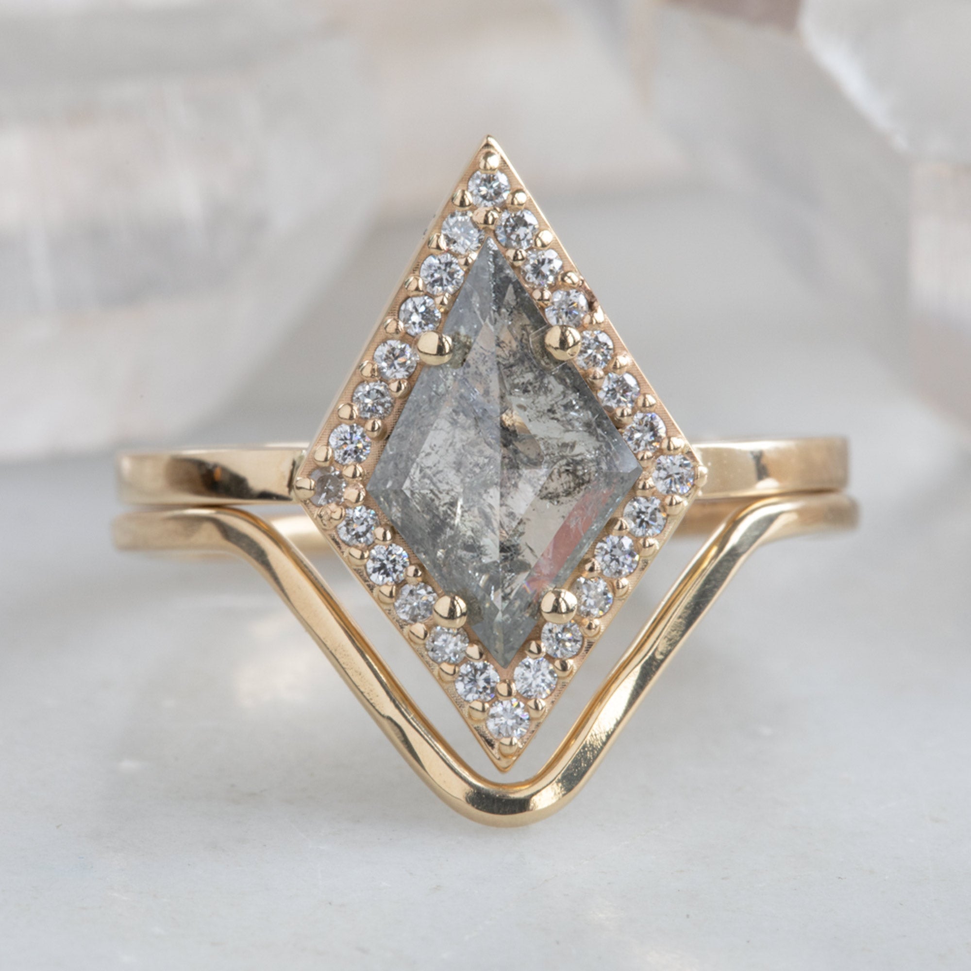 Alexis Russell Wedding Bands The Gold Peak Stacking Band | Yellow, Rose or White Gold