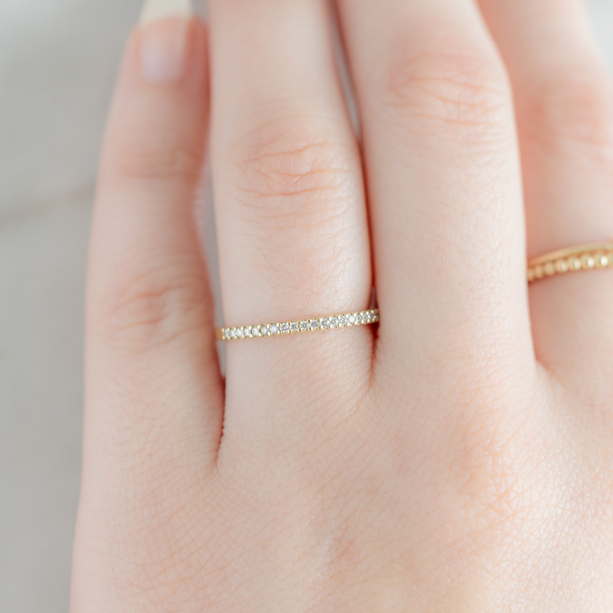 Alexis Russell Wedding Bands The White Diamond Pavé Wedding Band | Yellow, Rose or White Gold