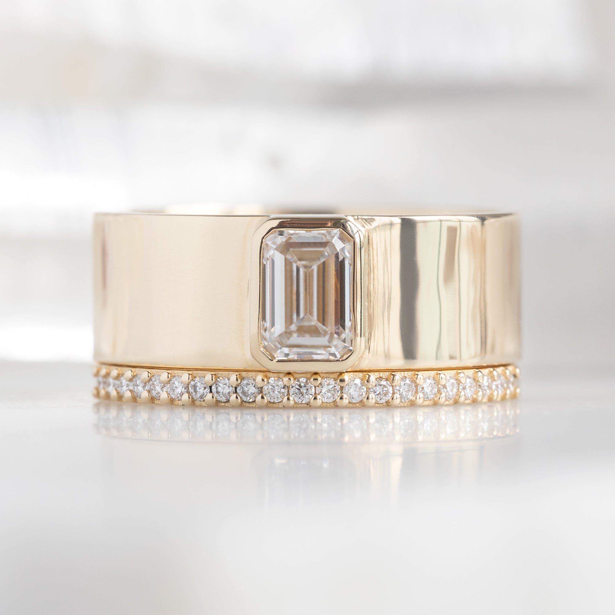 Alexis Russell Wedding Bands The White Diamond Pavé Wedding Band | Yellow, Rose or White Gold