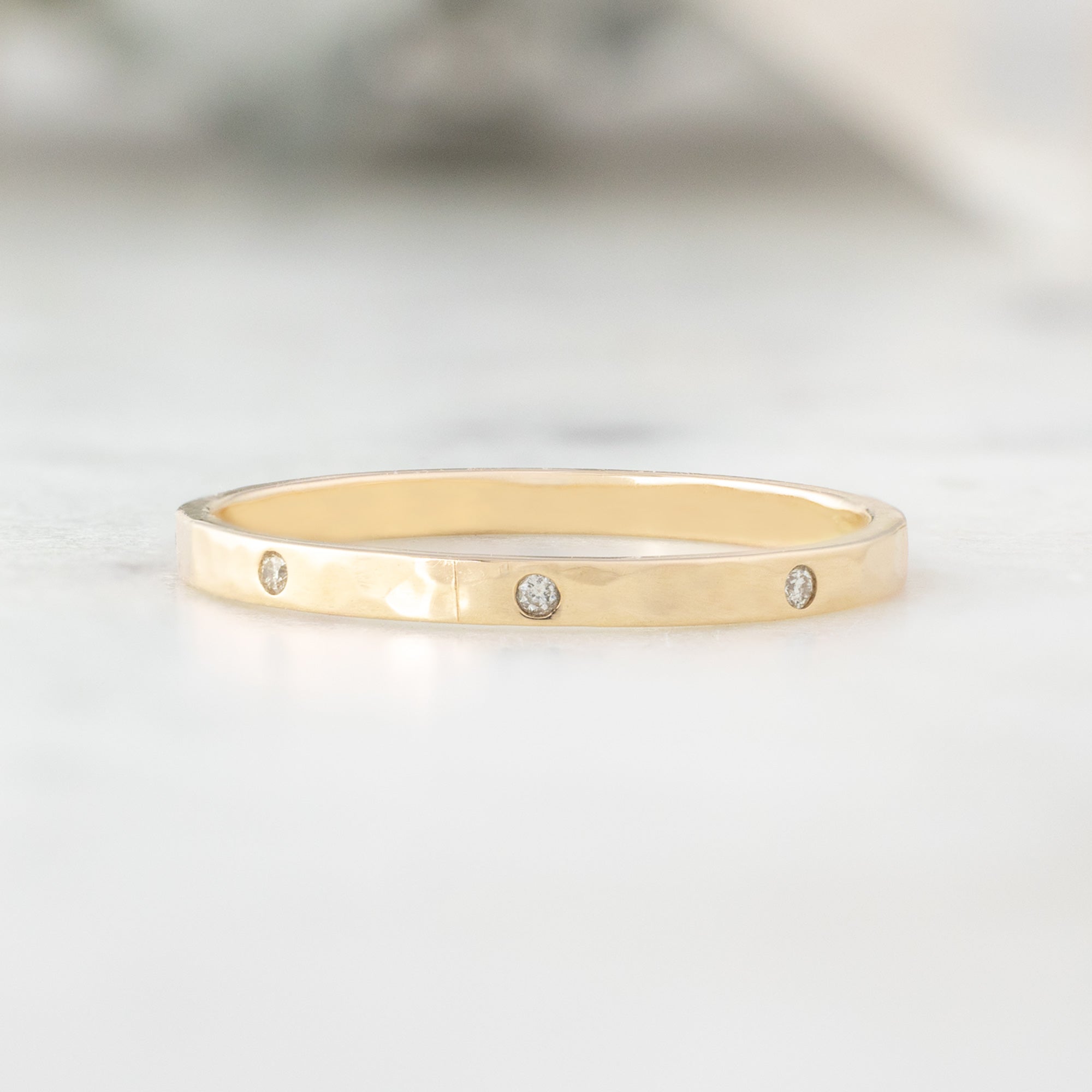 Alexis Russell Wedding Bands Salt and Pepper Diamond Eternity Band | Yellow, Rose or White Gold
