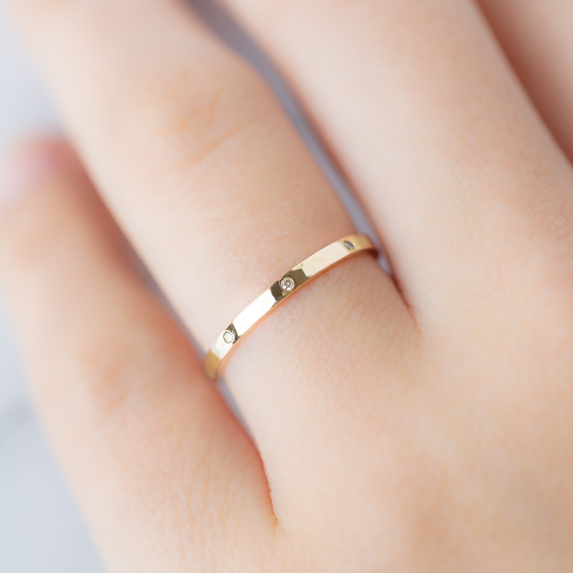 Alexis Russell Wedding Bands Salt and Pepper Diamond Eternity Band | Yellow, Rose or White Gold