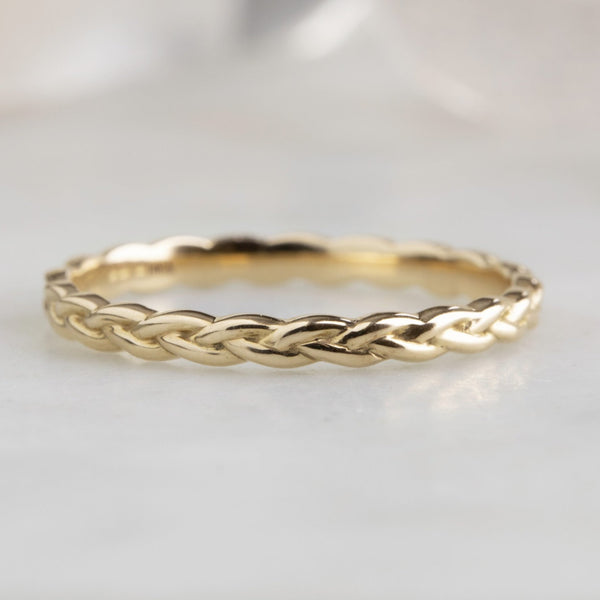 Alexis Russell Wedding Bands The Gold Braided Stacking Band | Yellow, Rose or White Gold