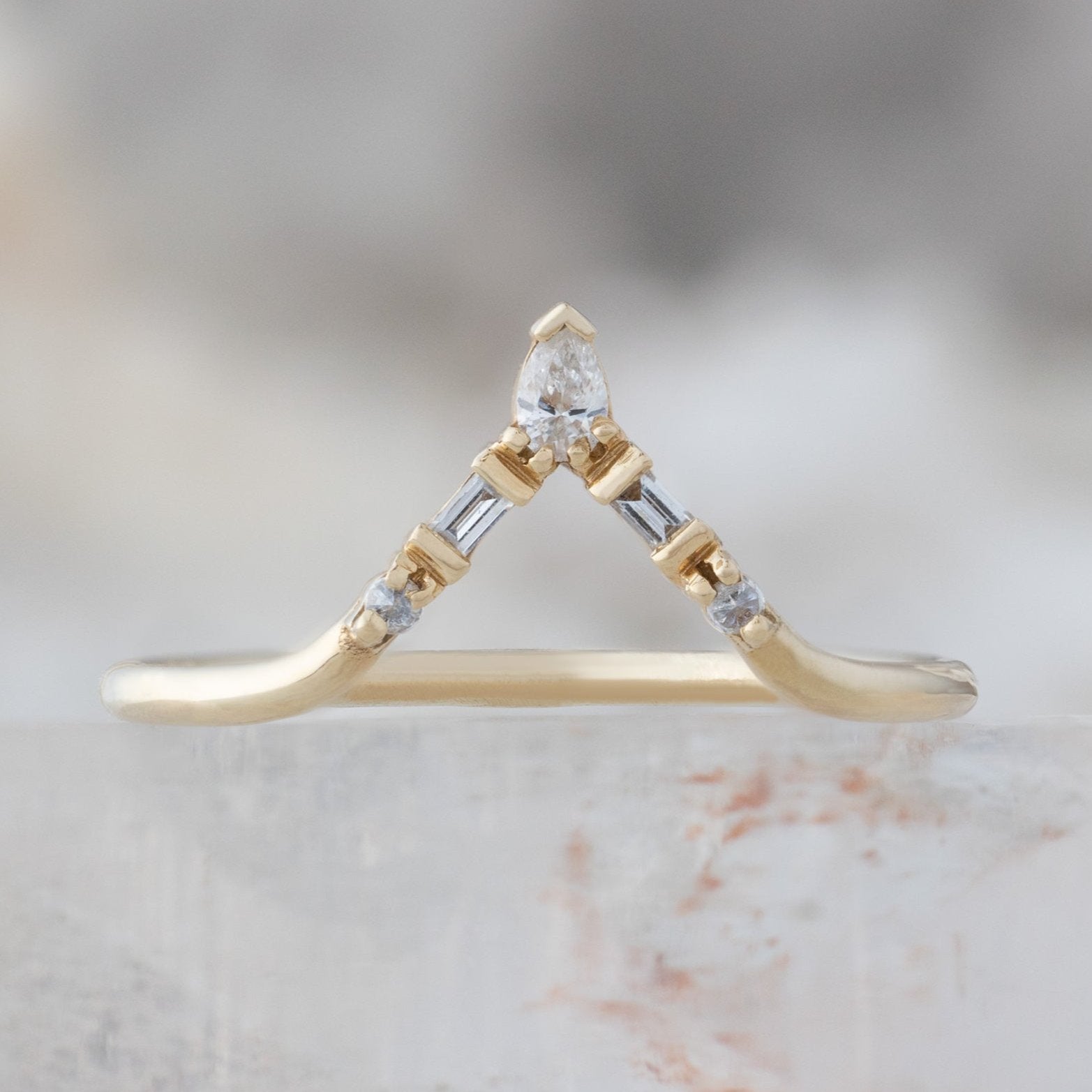 Alexis Russell Wedding Bands White Diamond Tiara Stacking Band | Yellow, Rose or White Gold