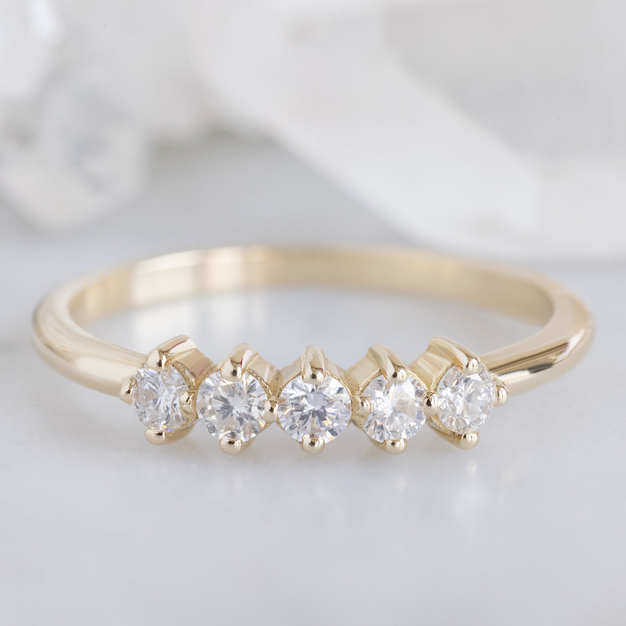 Alexis Russell  Wedding Bands The Sequent White Diamond Wedding Band | Yellow, Rose or White Gold