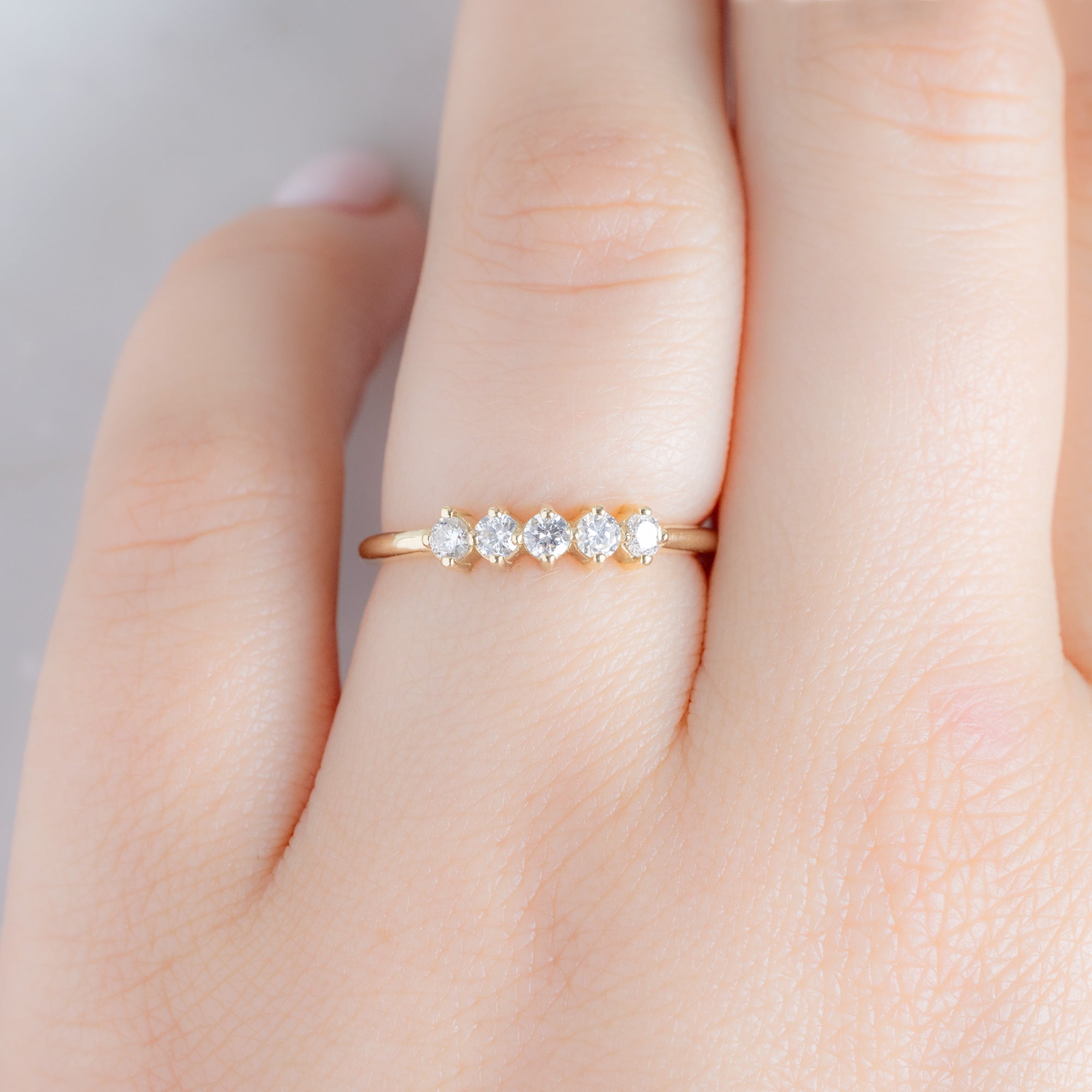 Alexis Russell  Wedding Bands The Sequent White Diamond Wedding Band | Yellow, Rose or White Gold