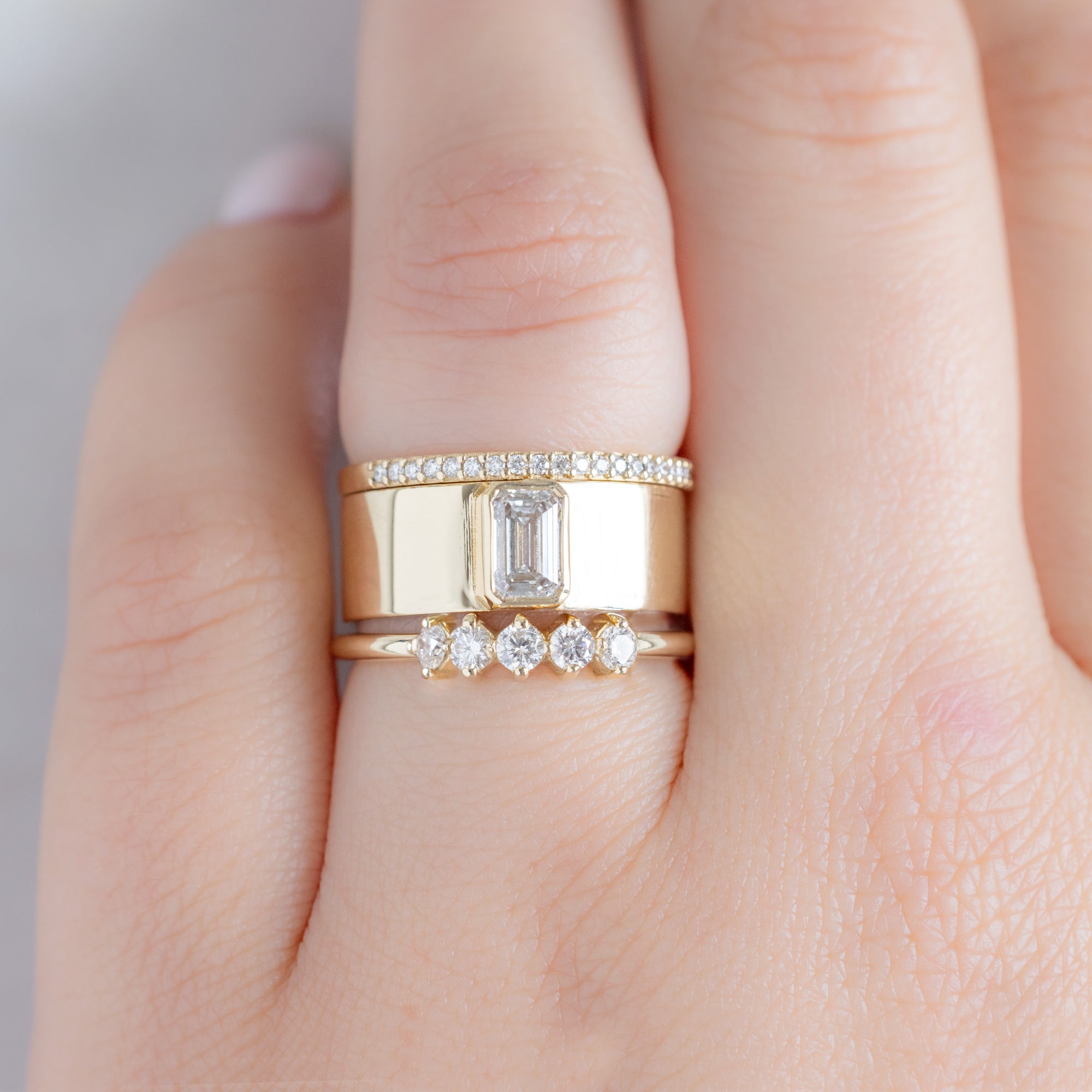 Alexis Russell  Wedding Bands The Sequent White Diamond Wedding Band | Yellow, Rose or White Gold