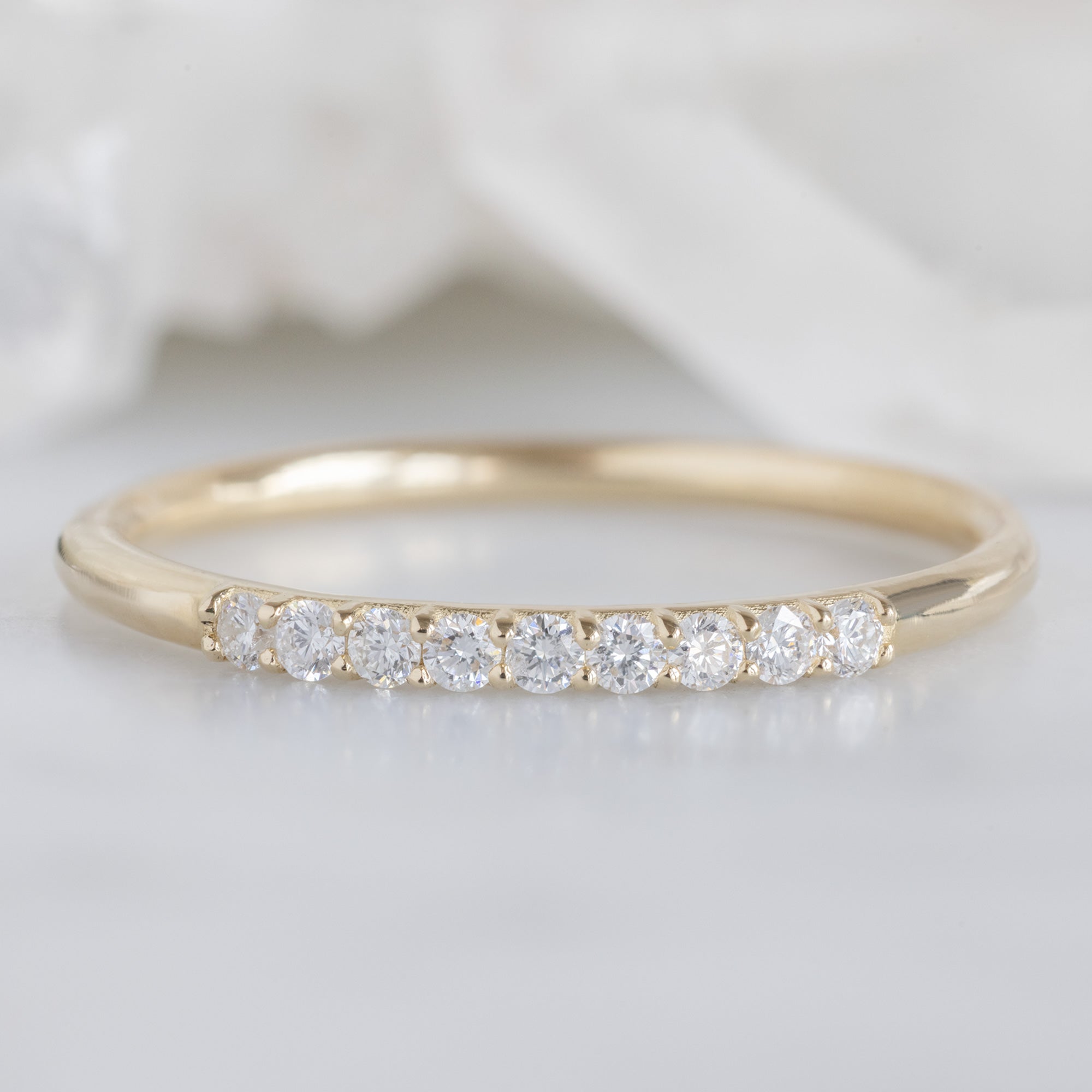 Alexis Russell  Wedding Bands The Luxe White Diamond Pavé Wedding Band | Yellow, Rose or White Gold