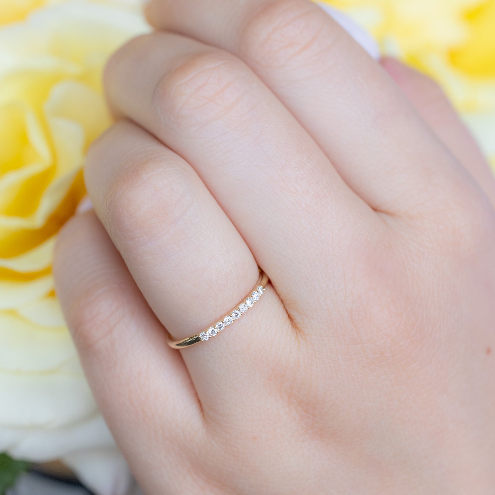 Alexis Russell  Wedding Bands The Luxe White Diamond Pavé Wedding Band | Yellow, Rose or White Gold