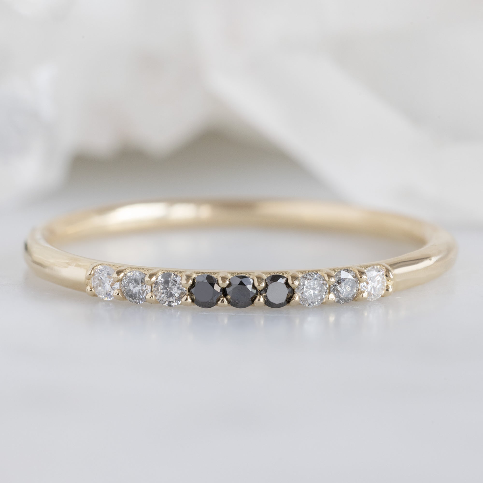 Alexis Russell  Wedding Bands The Luxe Ombré Diamond Pavé Wedding Band | Yellow, Rose or White Gold