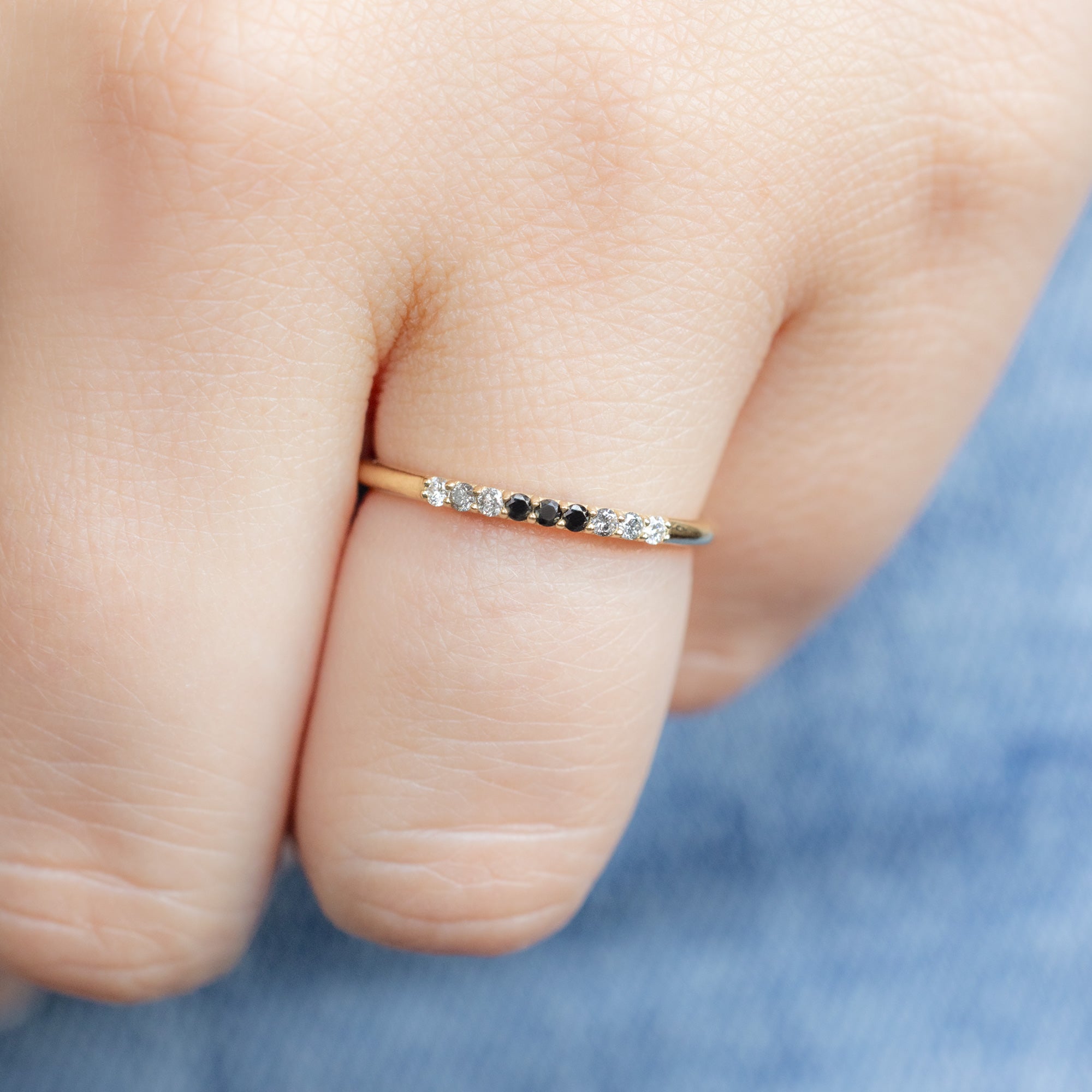 Alexis Russell  Wedding Bands The Luxe Ombré Diamond Pavé Wedding Band | Yellow, Rose or White Gold