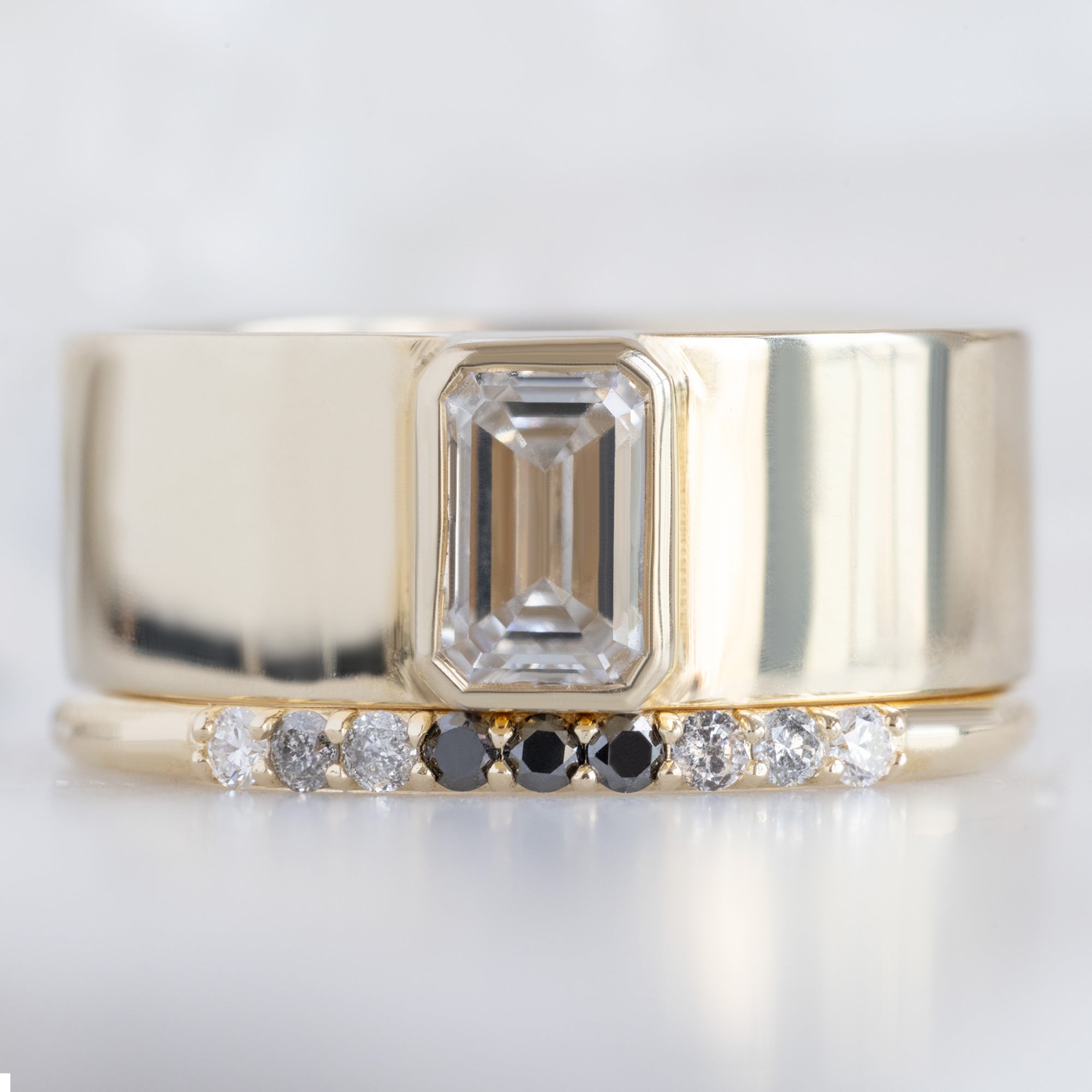Alexis Russell  Wedding Bands The Luxe Ombré Diamond Pavé Wedding Band | Yellow, Rose or White Gold