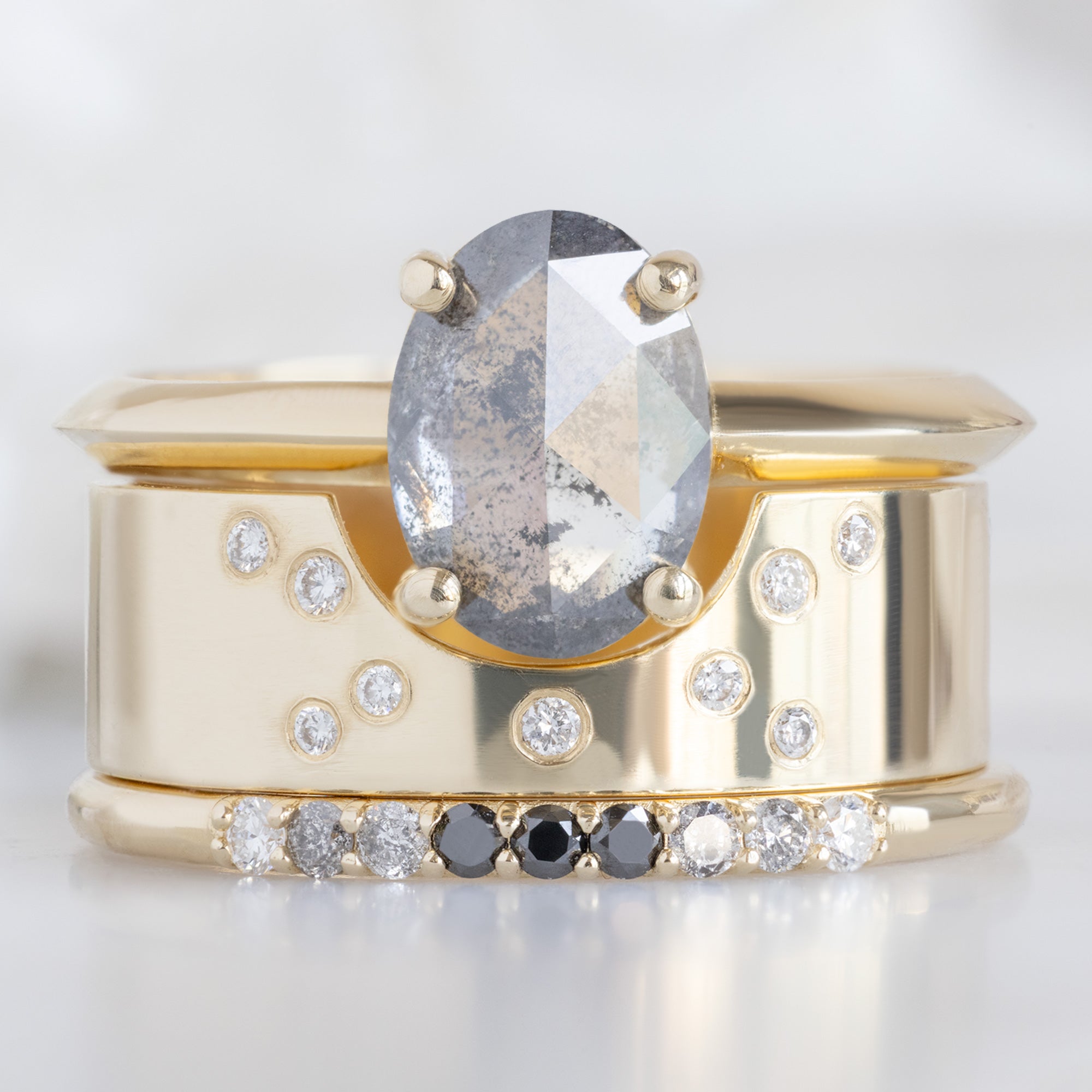 Alexis Russell  Wedding Bands The Luxe Ombré Diamond Pavé Wedding Band | Yellow, Rose or White Gold