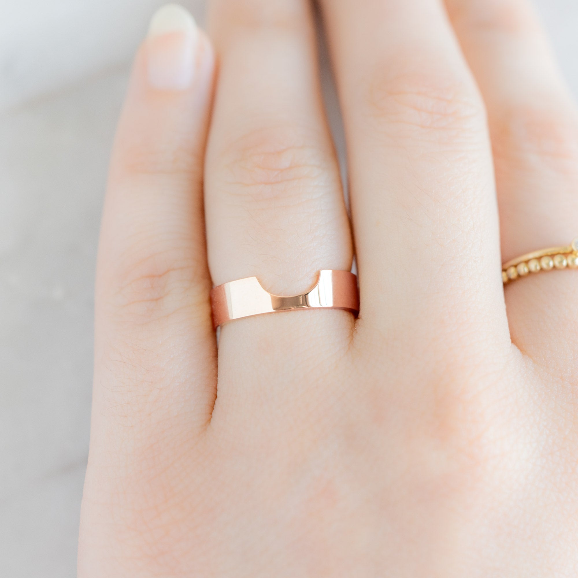 Alexis Russell  Wedding Bands The Gold Arc Wedding Band | Yellow, Rose or White Gold