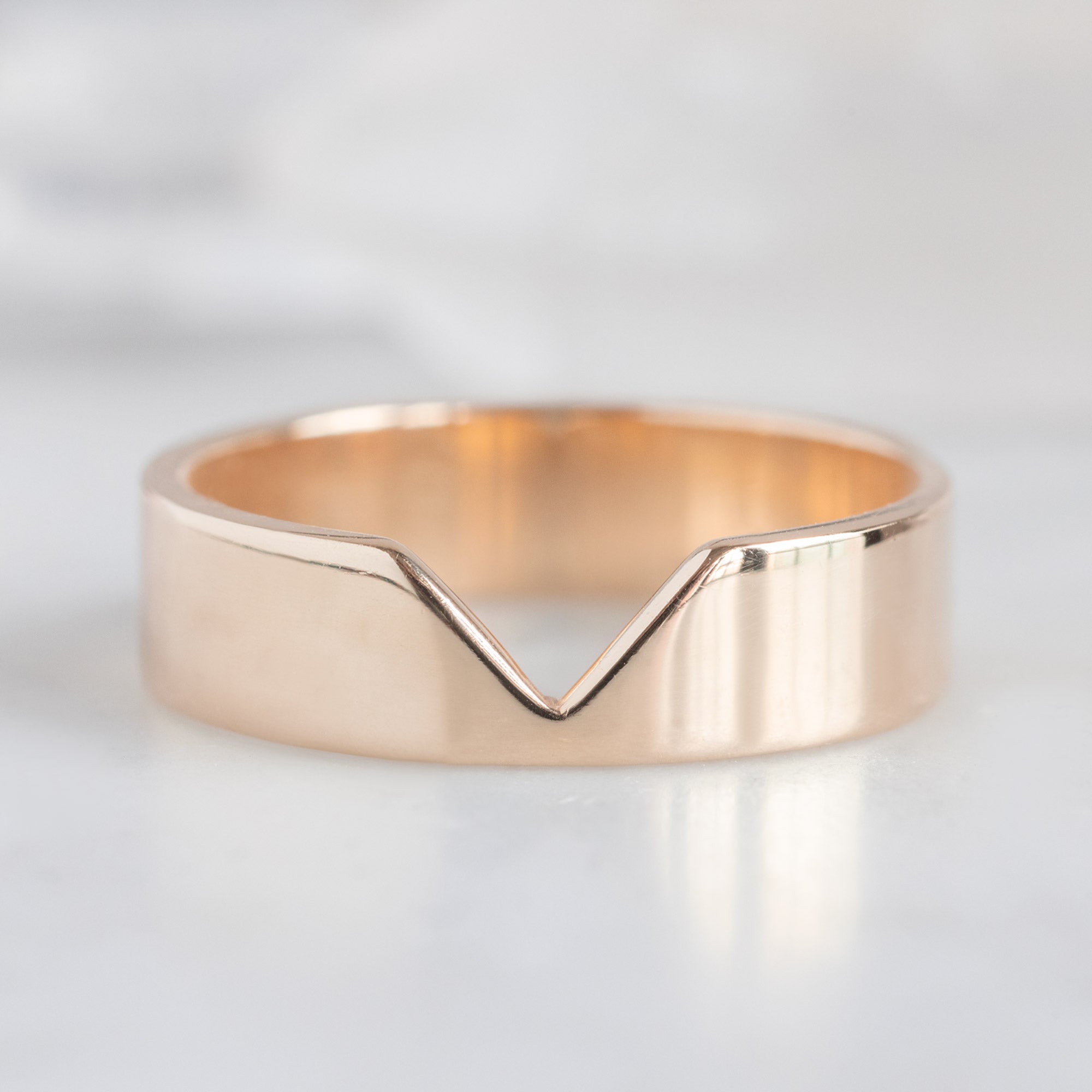 Alexis Russell  Wedding Bands The Gold Peak Wedding Band | Yellow, Rose or White Gold