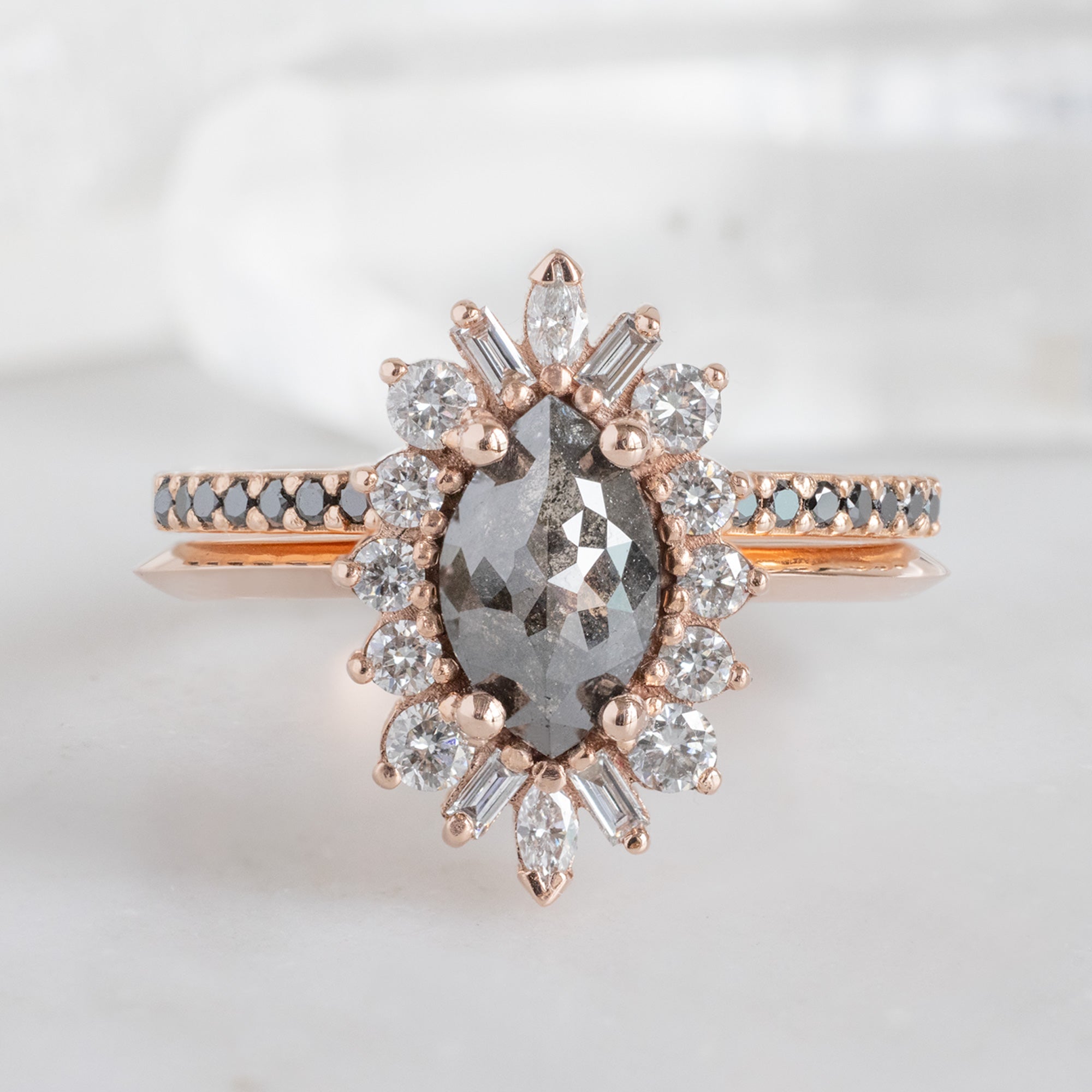 Alexis Russell Wedding Bands The Black Diamond Pavé Wedding Band | Yellow, Rose or White Gold