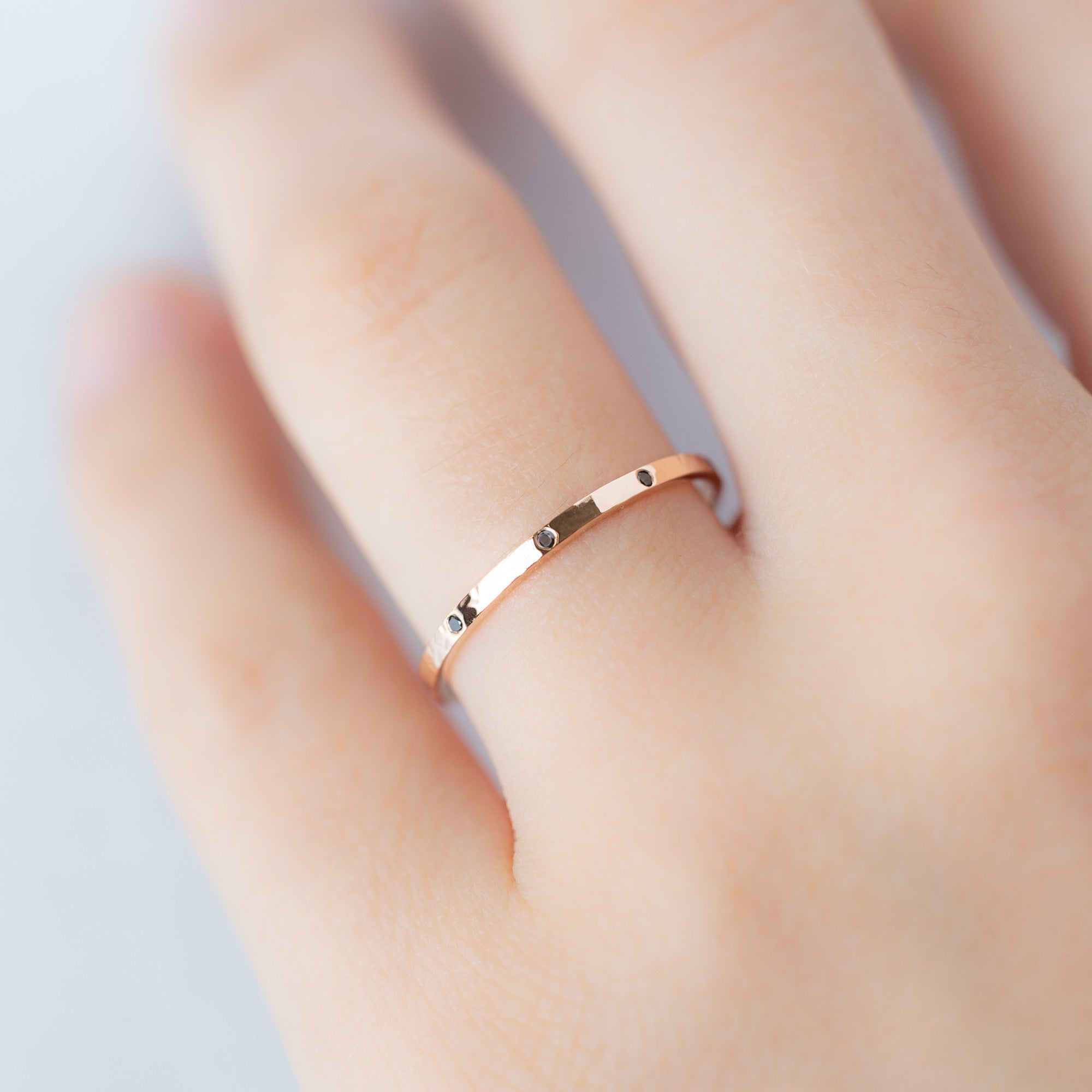 Alexis Russell Wedding Bands Black Diamond Eternity Band | Yellow, Rose or White Gold