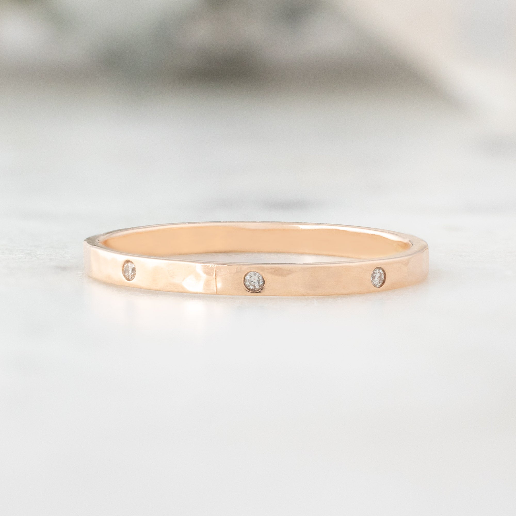 Alexis Russell Wedding Bands Salt and Pepper Diamond Eternity Band | Rose Gold