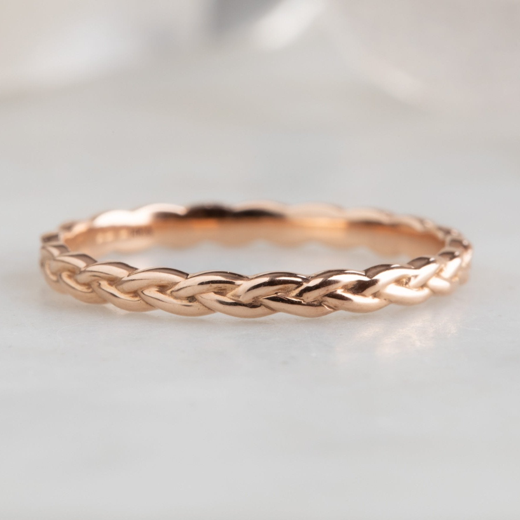 Alexis Russell Wedding Bands The Gold Braided Stacking Band | Yellow, Rose or White Gold