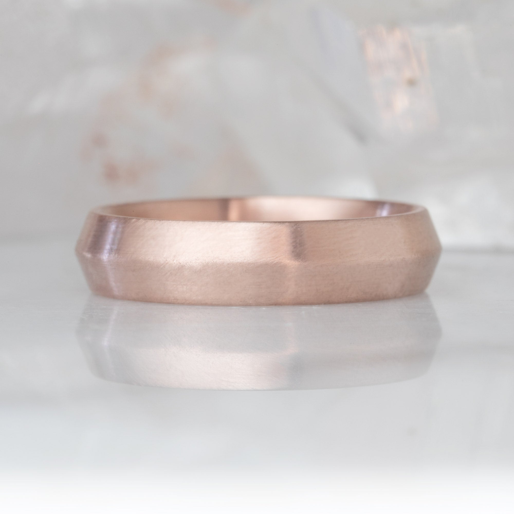 Alexis Russell Wedding Bands The Knife Edge Gold Wedding Band | Yellow, Rose or White Gold