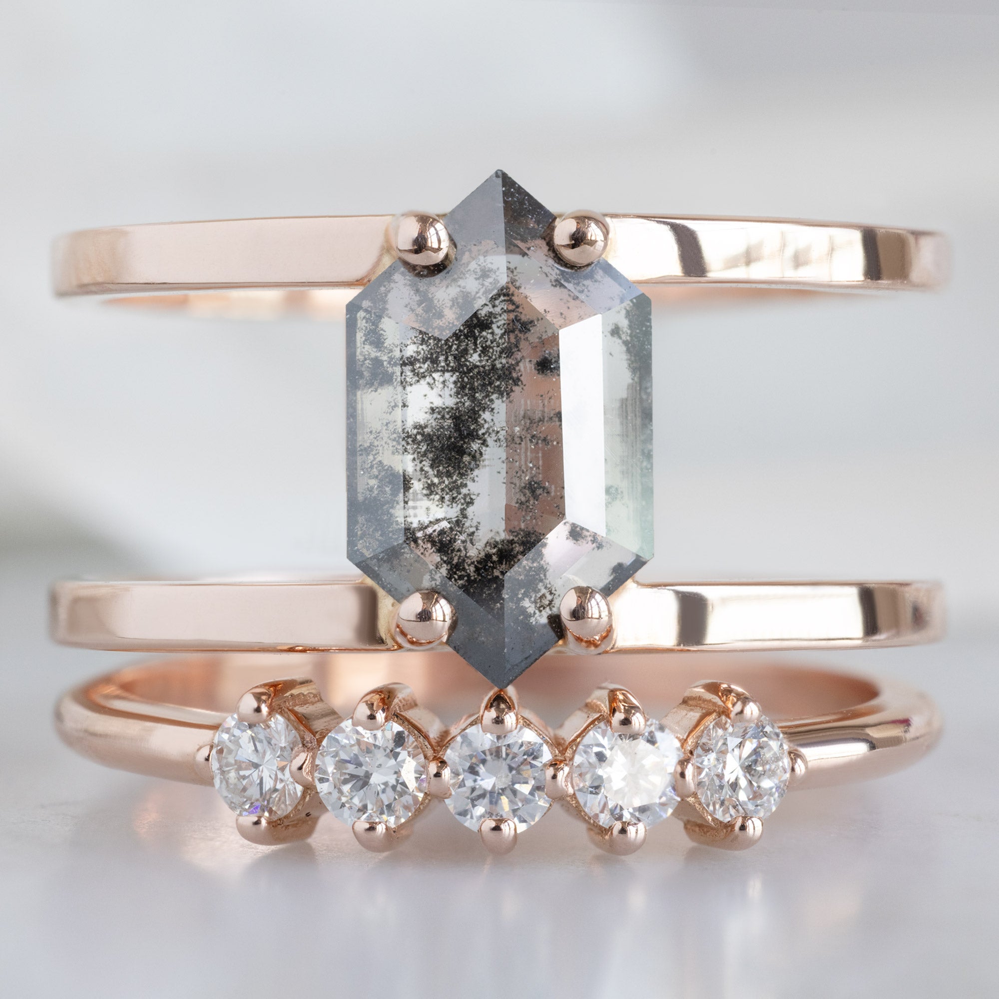 Alexis Russell  Wedding Bands The Sequent White Diamond Wedding Band | Yellow, Rose or White Gold