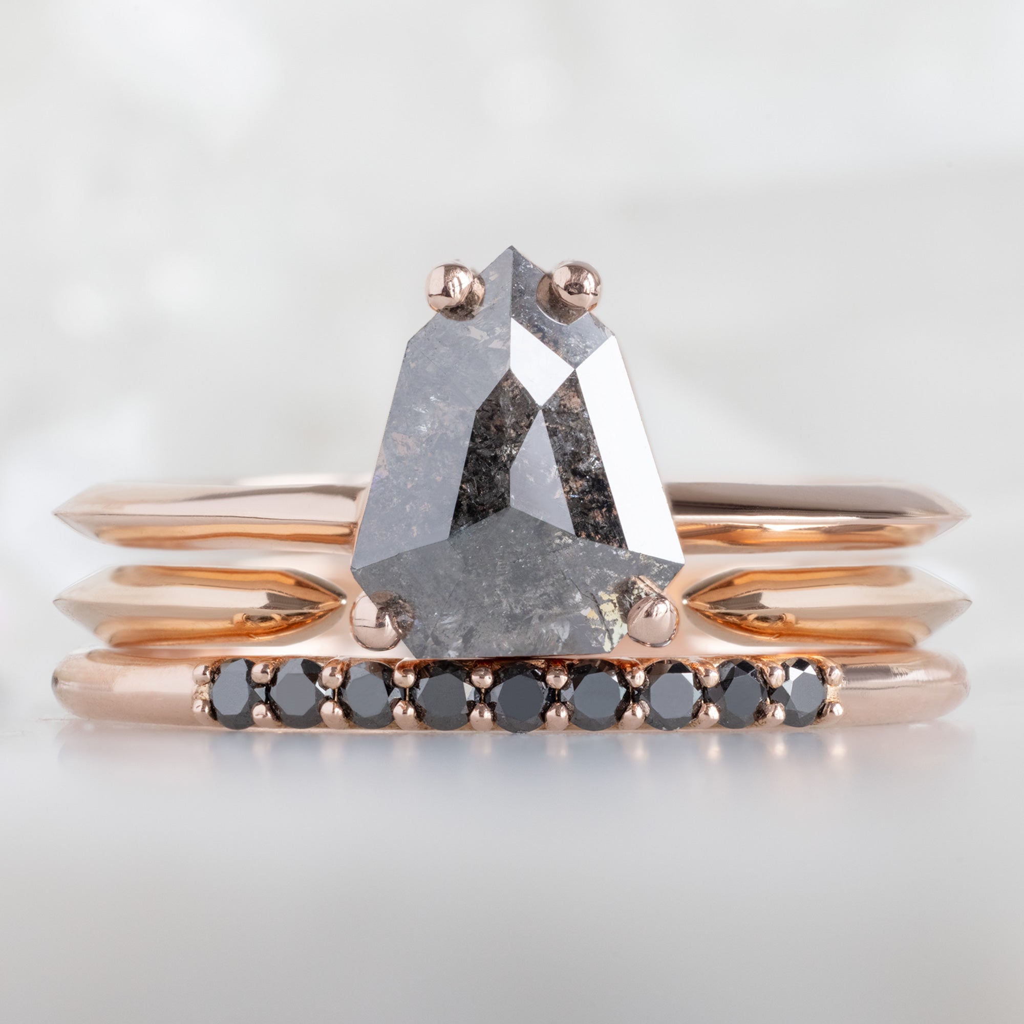 Alexis Russell  Wedding Bands The Luxe Black Diamond Pavé Wedding Band | Yellow, Rose or White Gold