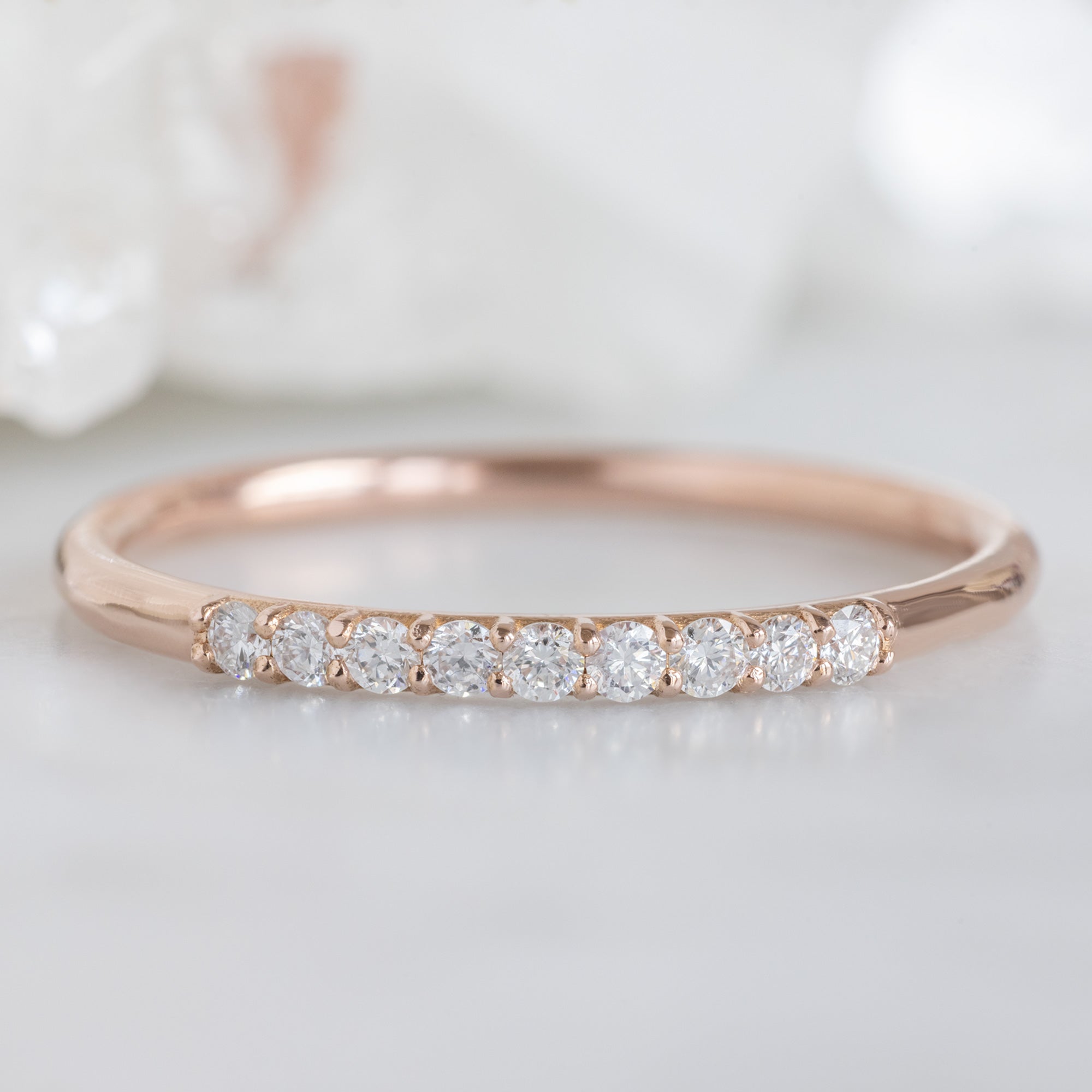 Alexis Russell  Wedding Bands The Luxe White Diamond Pavé Wedding Band | Yellow, Rose or White Gold
