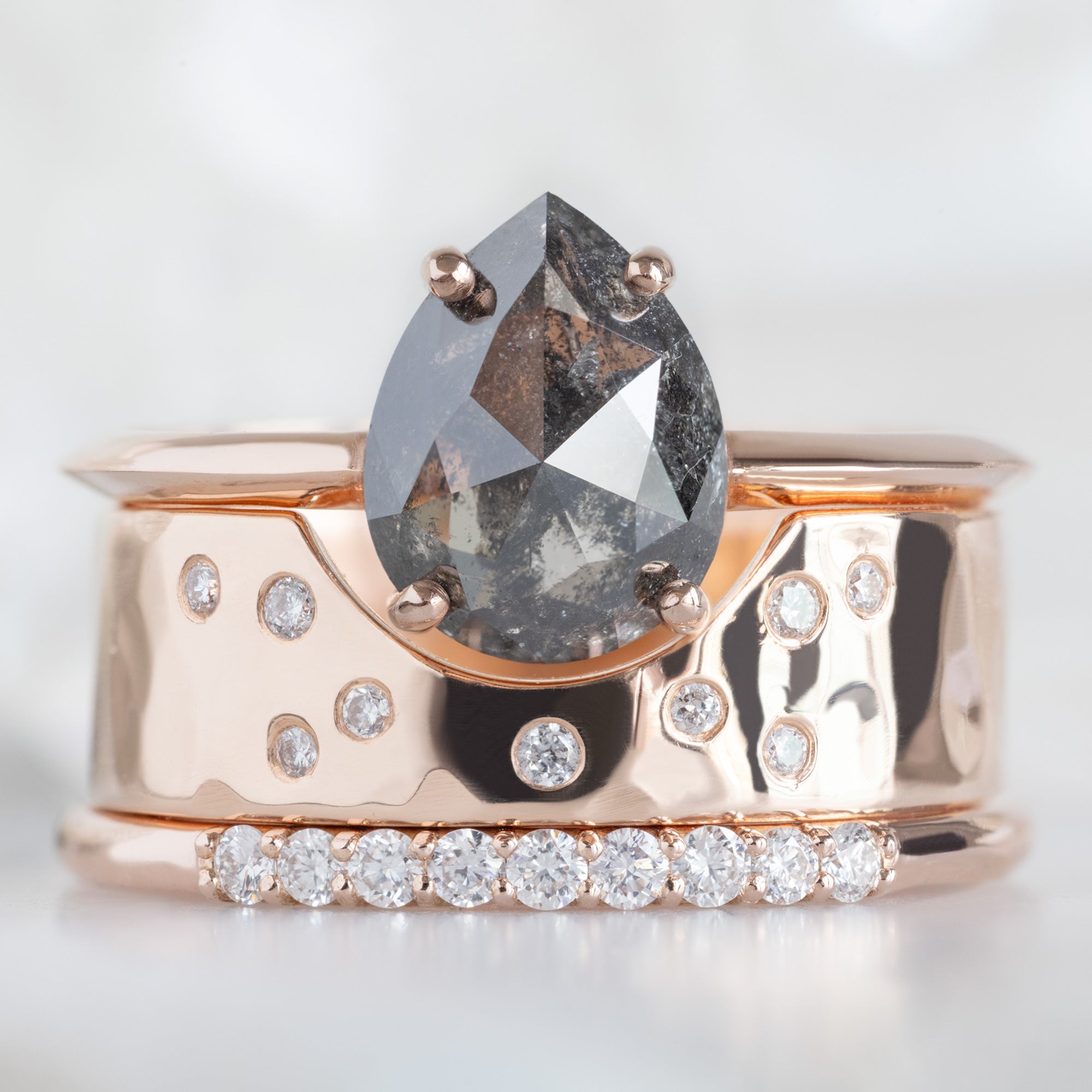 Alexis Russell  Wedding Bands The Luxe White Diamond Pavé Wedding Band | Yellow, Rose or White Gold